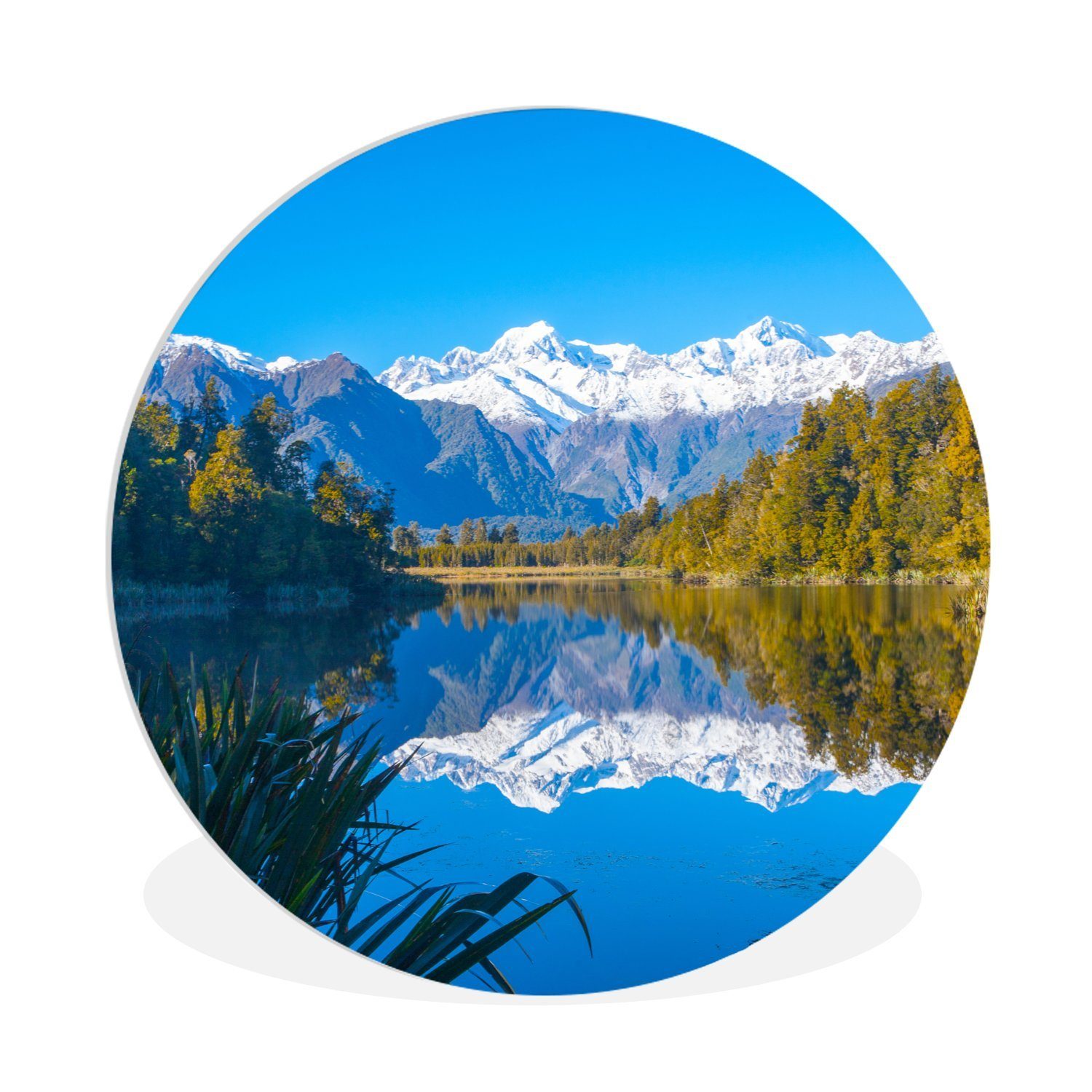 Gemälde Spiegelung der Berge im Matheson-See, Neuseeland