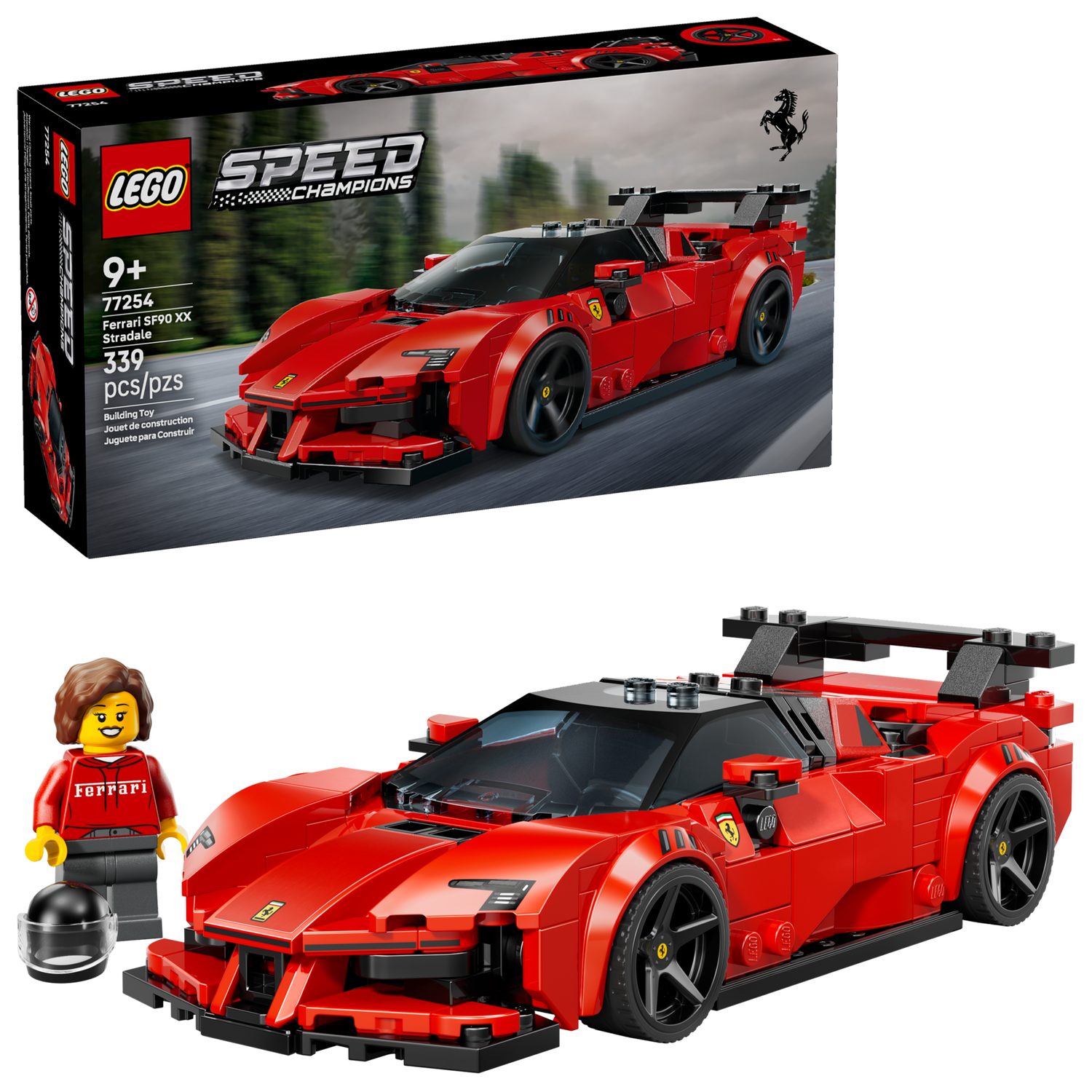 LEGO® Speed Champions 77254 Ferrari SF90 XX Stradale Sportwagen Spielbausteine, (Set, 339 St., Set)