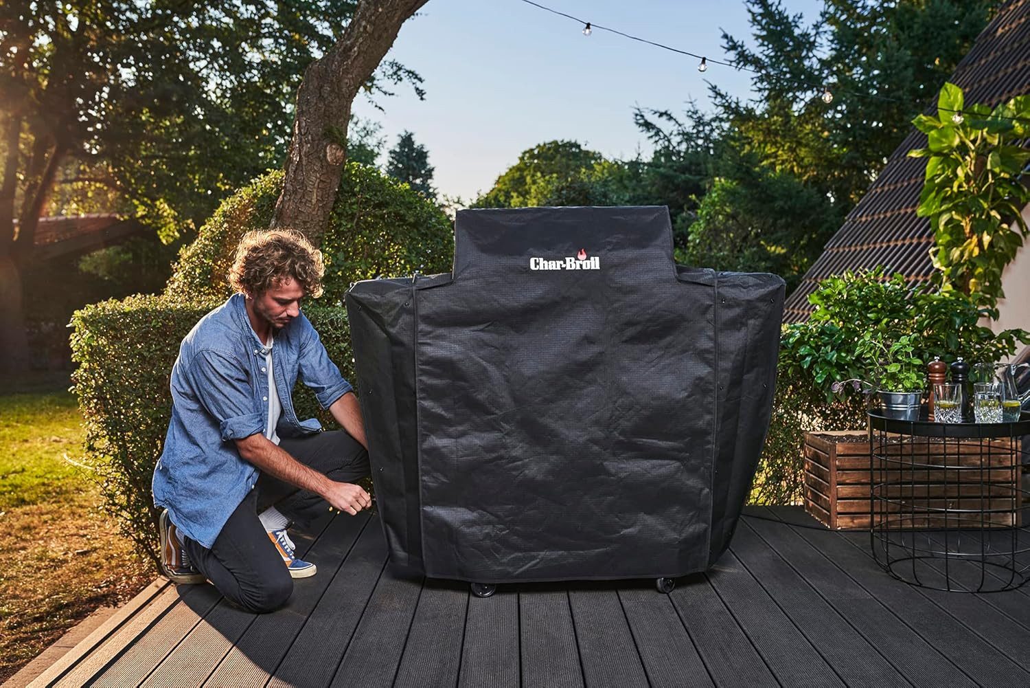 Char-Broil Grillabdeckhaube Wetterschutzhaube Grillhaube 123.5 x 57.2 x 107.6 cm