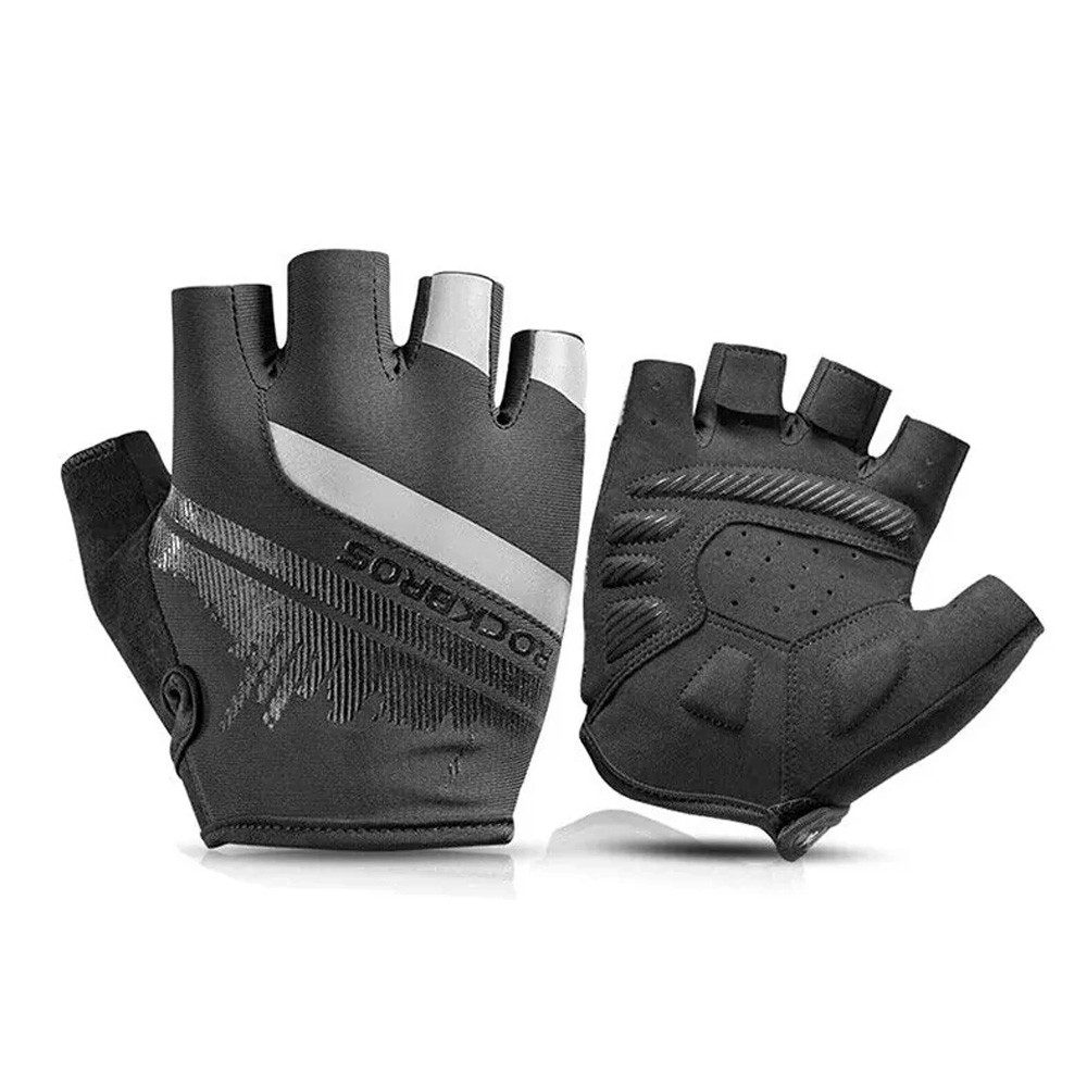 ROCKBROS Fahrradhandschuhe Radhandschuhe Halbfingerhandschuhe Sporthandschuhe (Spar-Set, 1-St., XXL) Halbfinger, rutschfeste Handfläche, gepolstert