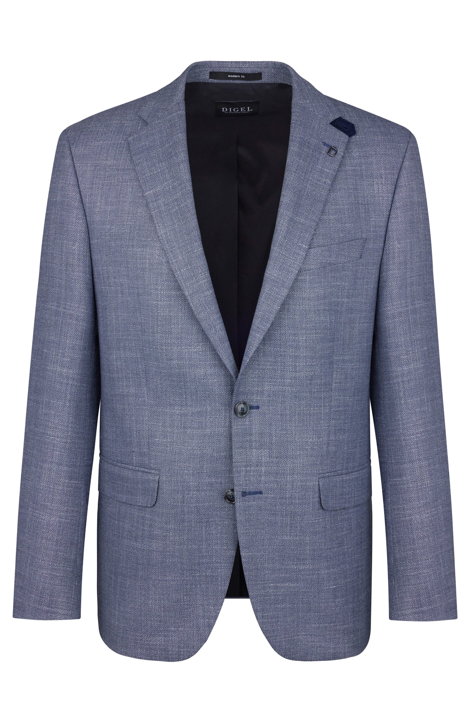 Digel Anzugsakko Ezzo-G (1-tlg., Polyester-Viskosemix) Kissing Buttons, Abnehmbarer Revers-Pin