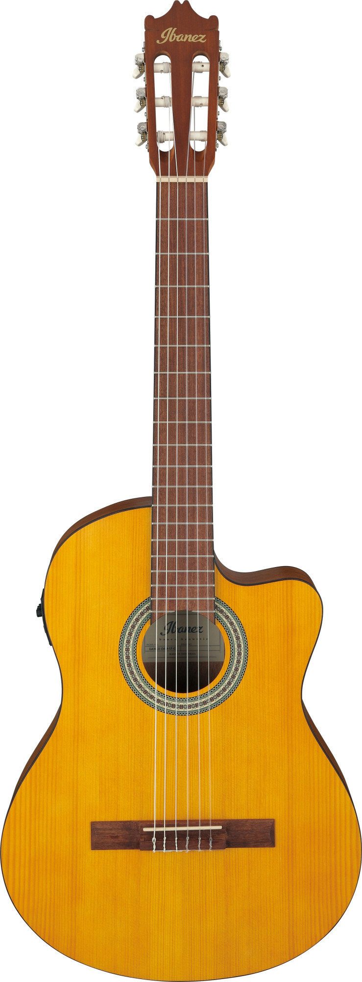 Ibanez Konzertgitarre GA3CE-OAM Open Pore Amber 4/4, 4/4, 4/4-Konzertgitarre mit Tonabnehmer und Cutaway