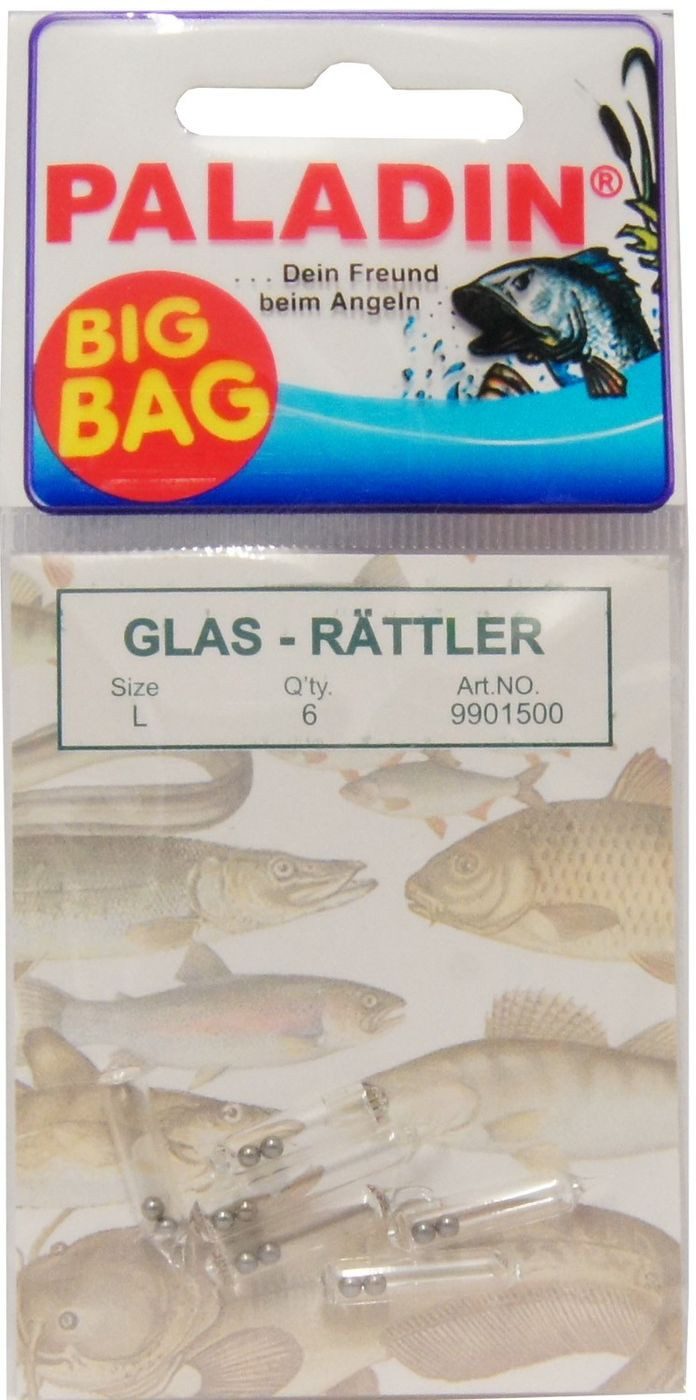 Kunstköder Glas Rättler Rasseln für Gummifische Hecht Waller