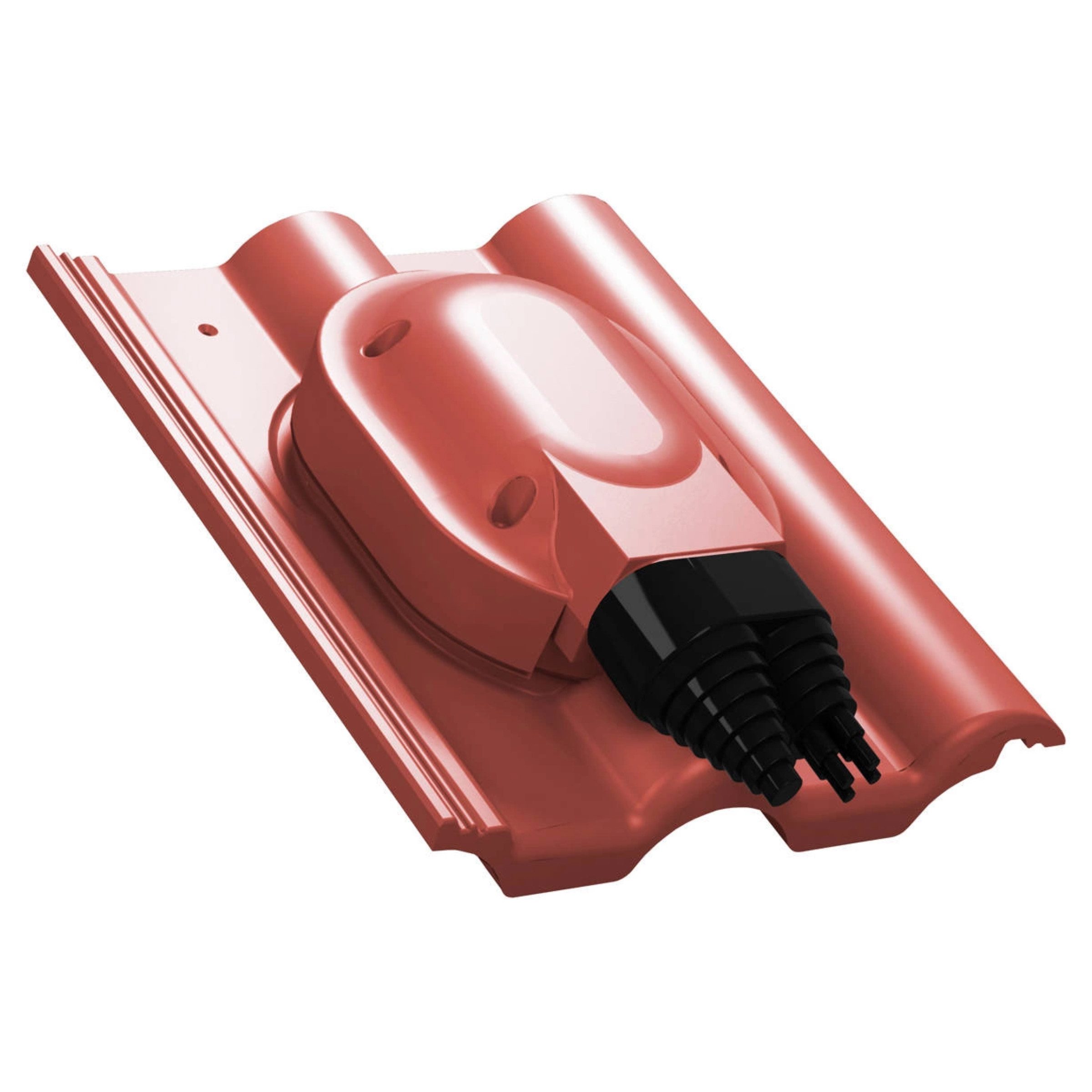 PAROTEC Lüftungsschieber Parotec Solar Durchgangspfanne S56 Dachdurchführung RAL 3009 Rot, 1-tlg.