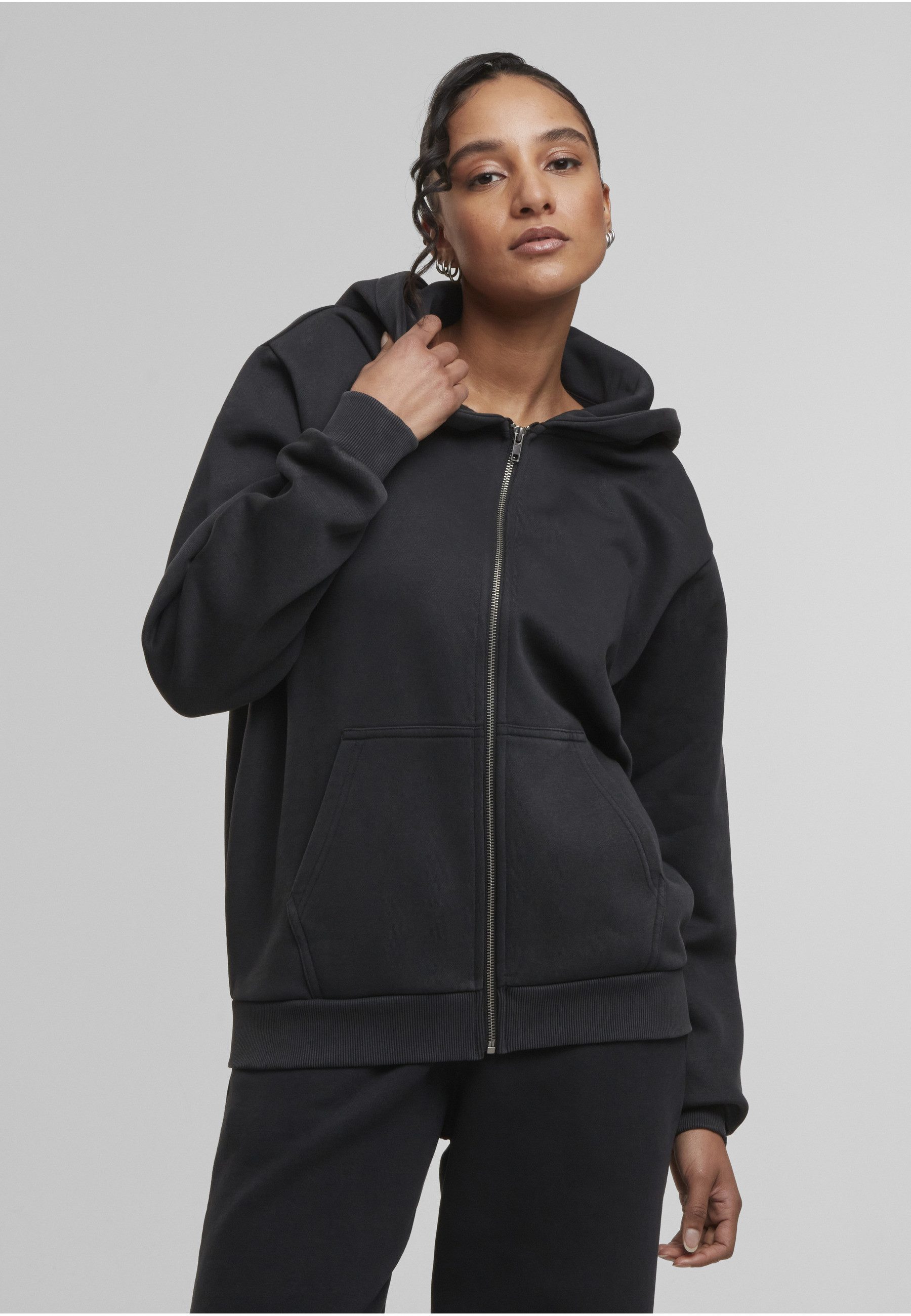 URBAN CLASSICS Sweatjacke Urban Classics Ladies Vintage Heavy Zip Hoody