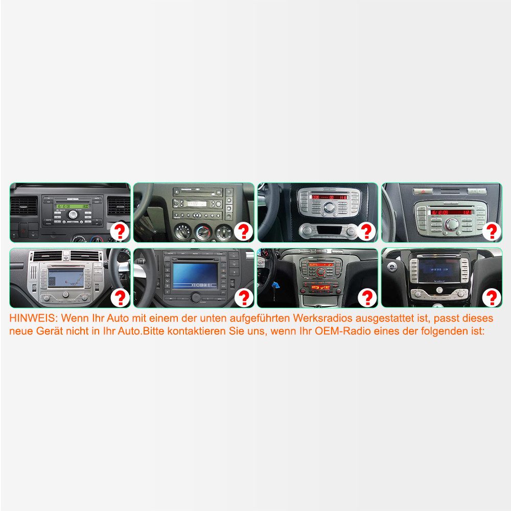 A-Sure 8-Core Android 15 Carplay 64GB Für Ford Fiesta MK5 C/S Max Galaxy MK2 Autoradio (Digitalradio (DAB), FM, AM, 1280*800 IPS Screen/ CPU, RDS, DSP, GPS, SWC, Navi, UI Theme, Siri, Mirrorlink, Google play, Netflix, Youtube, Calendar, TikTok)