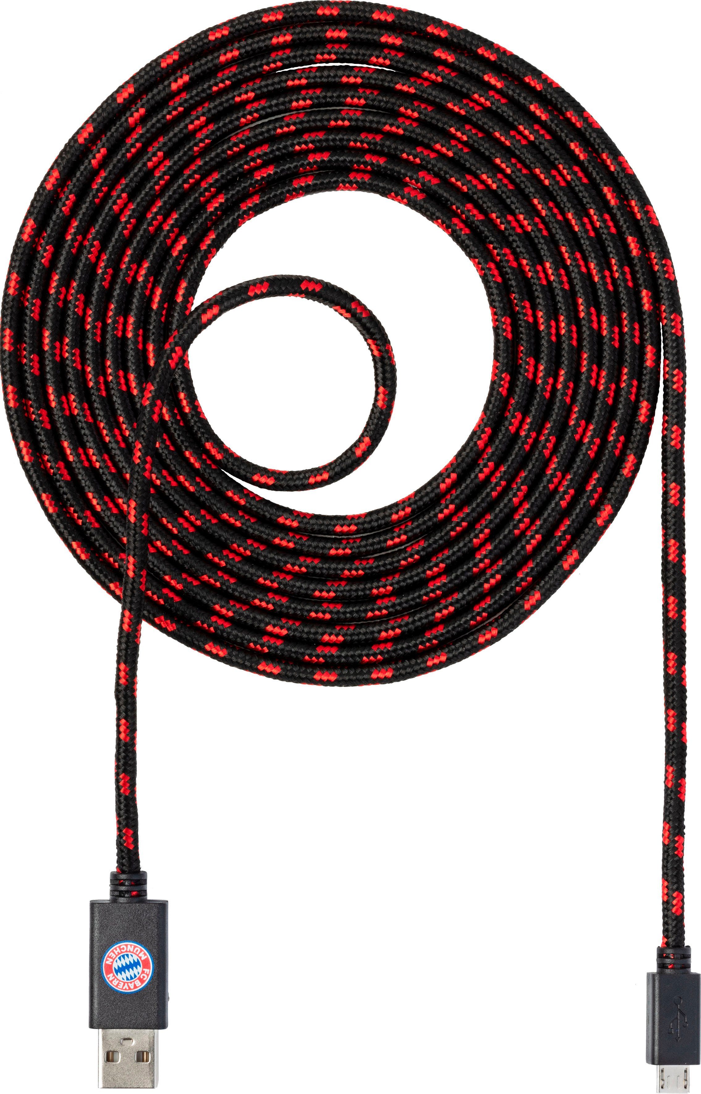 Snakebyte FC Bayern München Micro USB Ladekabel Stromkabel, (3 cm)