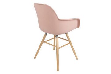 Zuiver Stuhl Armlehnstuhl Albert Kunststoff pastell rosa