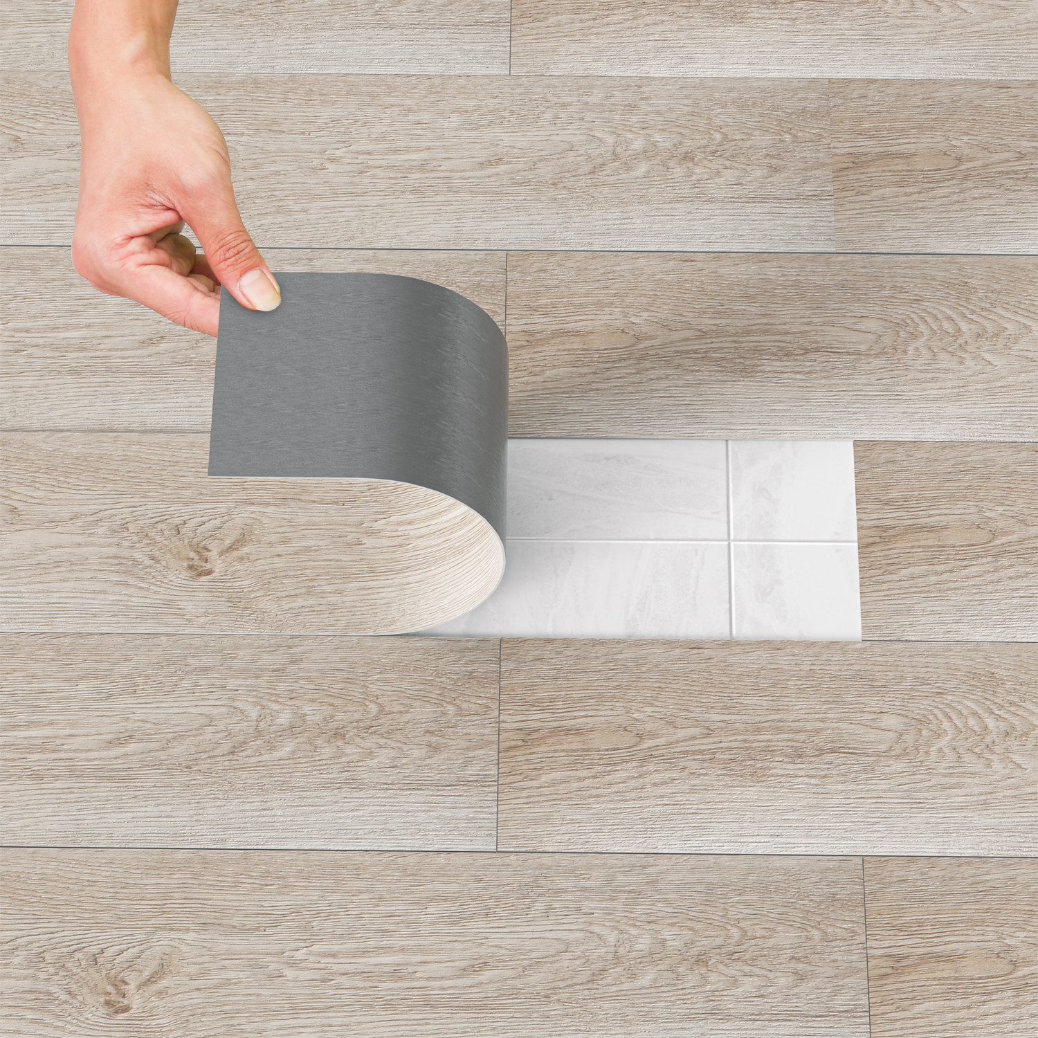 Clanmacy Вініловий ламінат PVC Planke «ca.1 m² - 10 m²,selbstklebend,Oak, selbstklebend