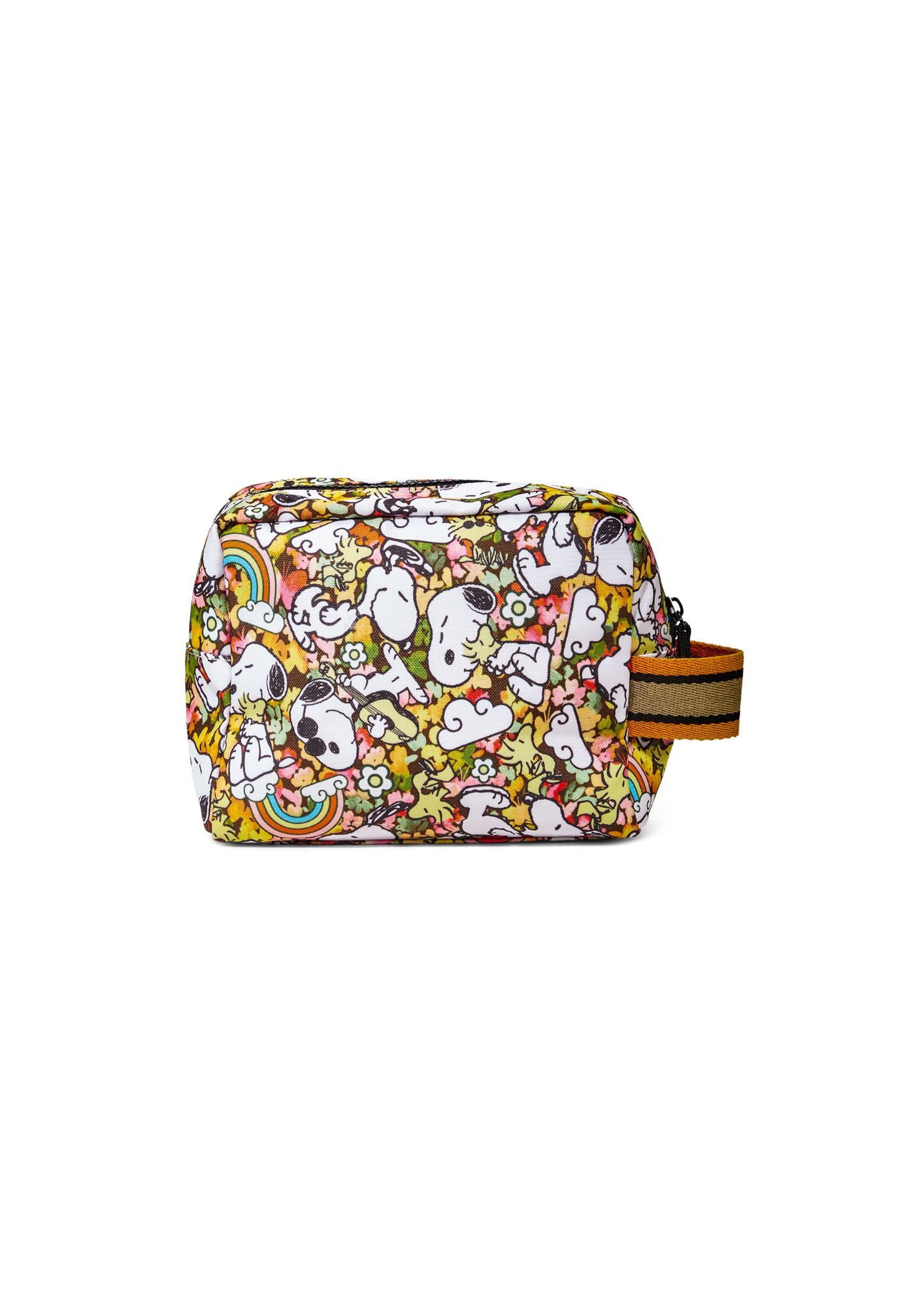 Kosmetiktasche Mit Lavendel-Stickerei – 16.5x12.5x9 Cm, Aus Polyester, Maschinenwaschbar