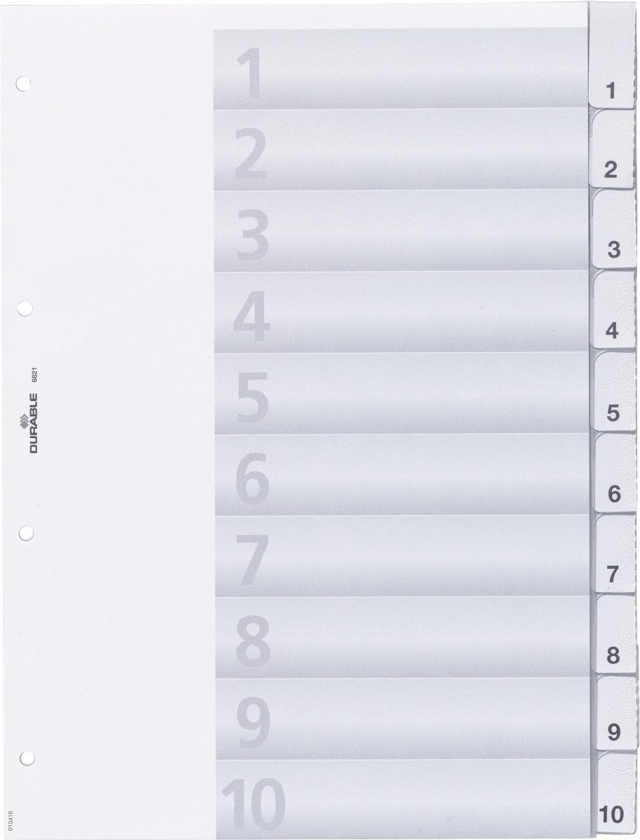 DURABLE Aktenordner Register A4 1-10 transparent