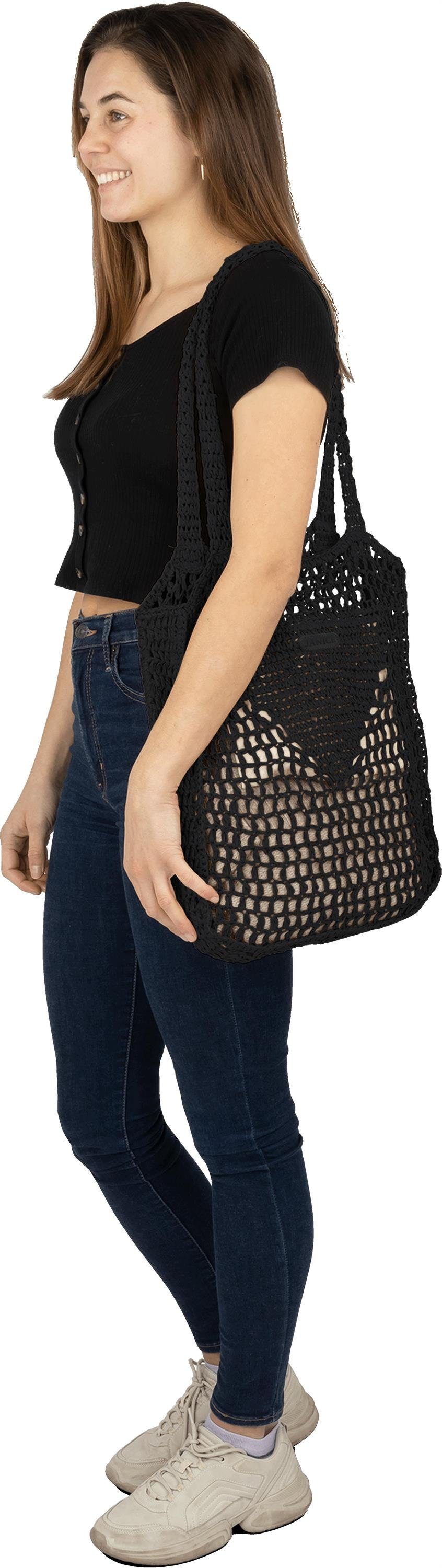 Janice Strandtasche Strandtasche 7 Liter Manila, Gehäkelte Tragetasche