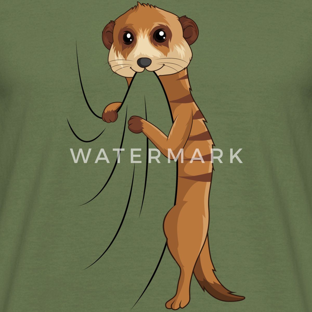 Spreadshirt T-Shirt Süßes Erdmännchen Geschenkidee Männer T-Shirt (1-tlg)