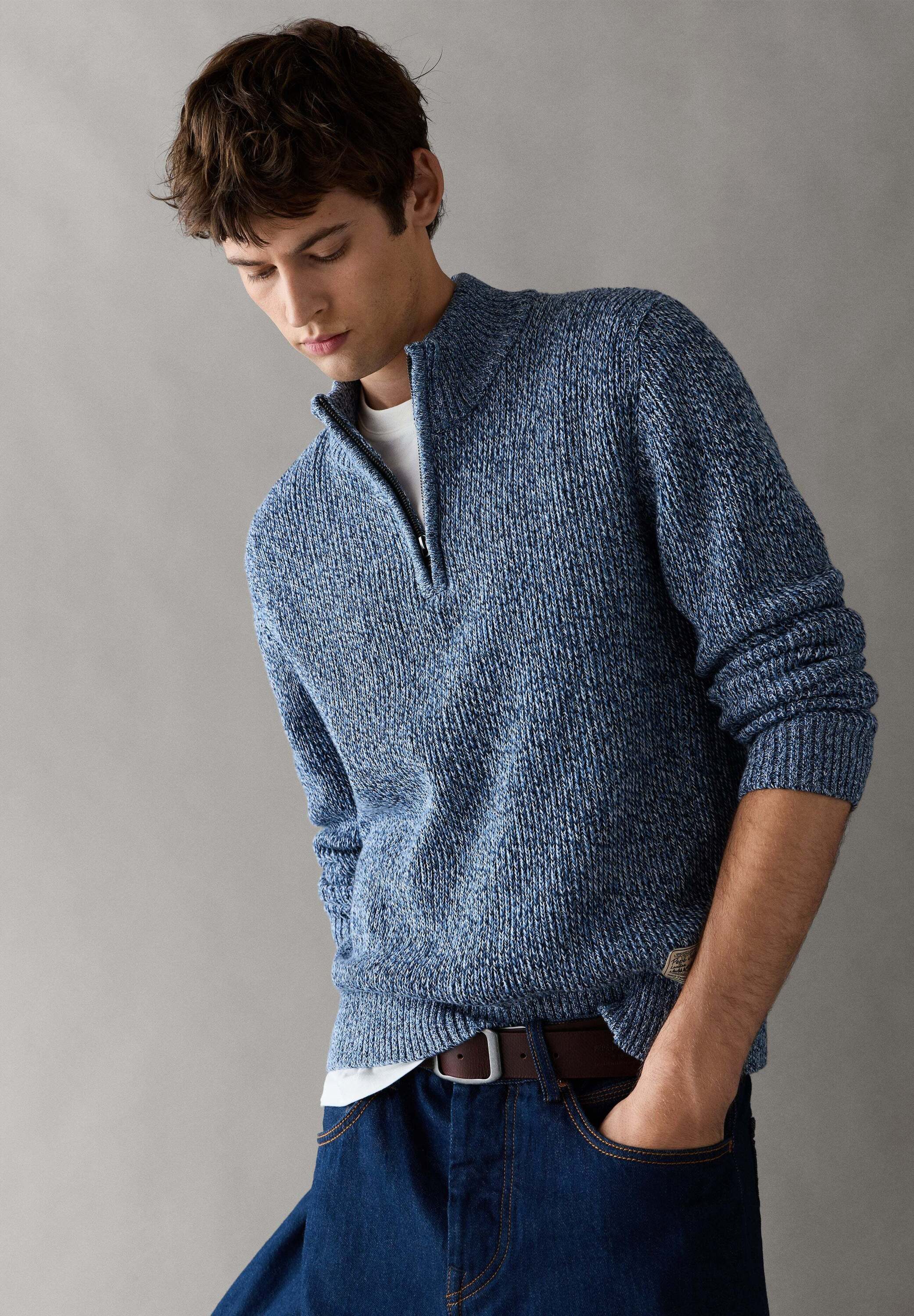 Pepe Jeans V-Ausschnitt-Pullover jumper DUNCAN HALF ZIP
