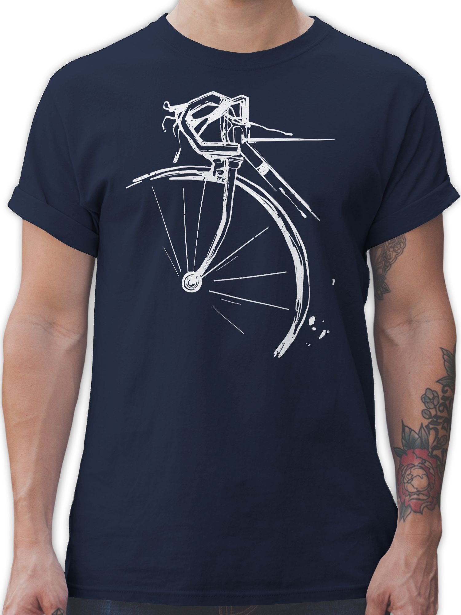 Rennrad Fahrrad T-Shirt Shirtracer Navy Radsport 01 Fahrrad Blau Bekleidung