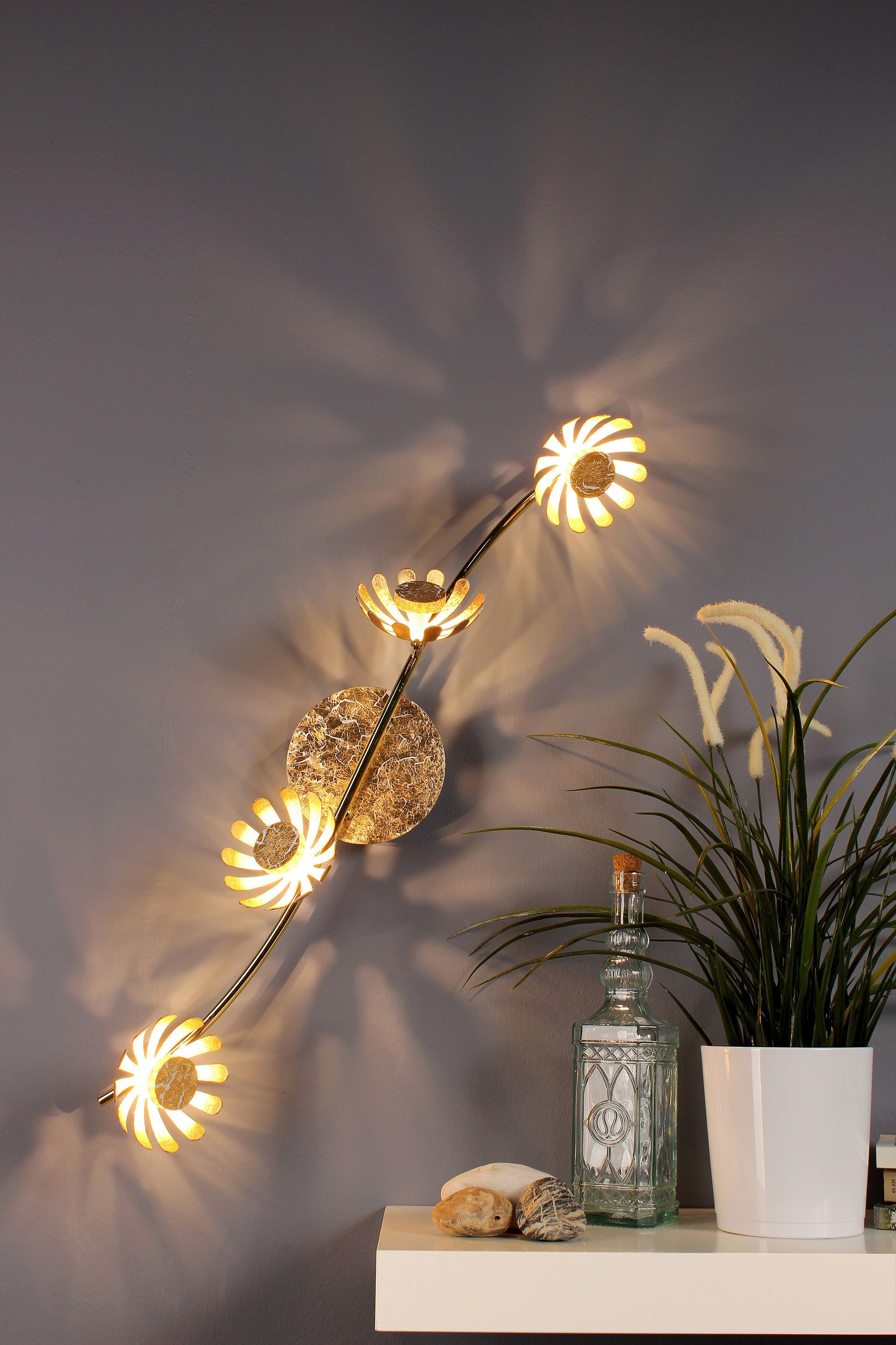 LUCE Design LED Deckenleuchte fest Bloom, Warmweiß LED integriert