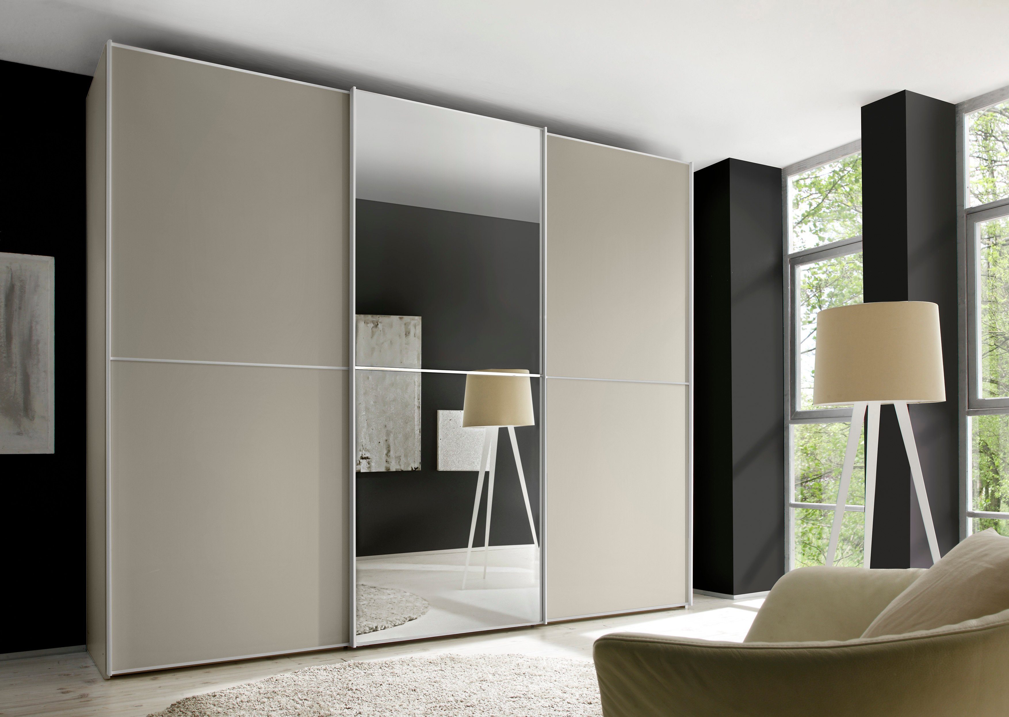 STAUD Schwebetürenschrank Sinfonie Plus, edles Design in hochwertiger Qualität, Made in Germany Mit Spiegeltüre und vier verschiedenen Ausstattungsvarianten – Bild 2 von 5