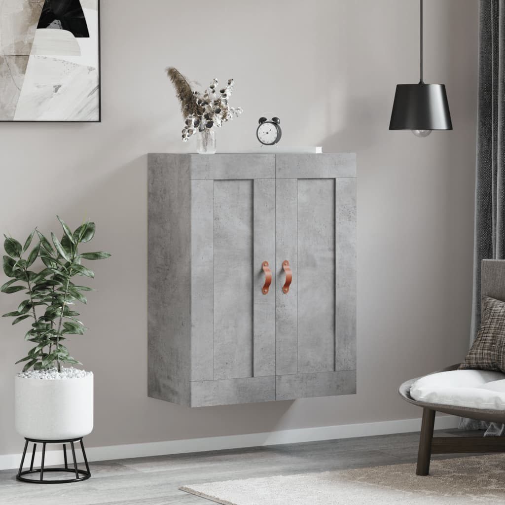 vidaXL Hängeschrank Wandschrank Betongrau 69,5x34x90 cm günstig online kaufen