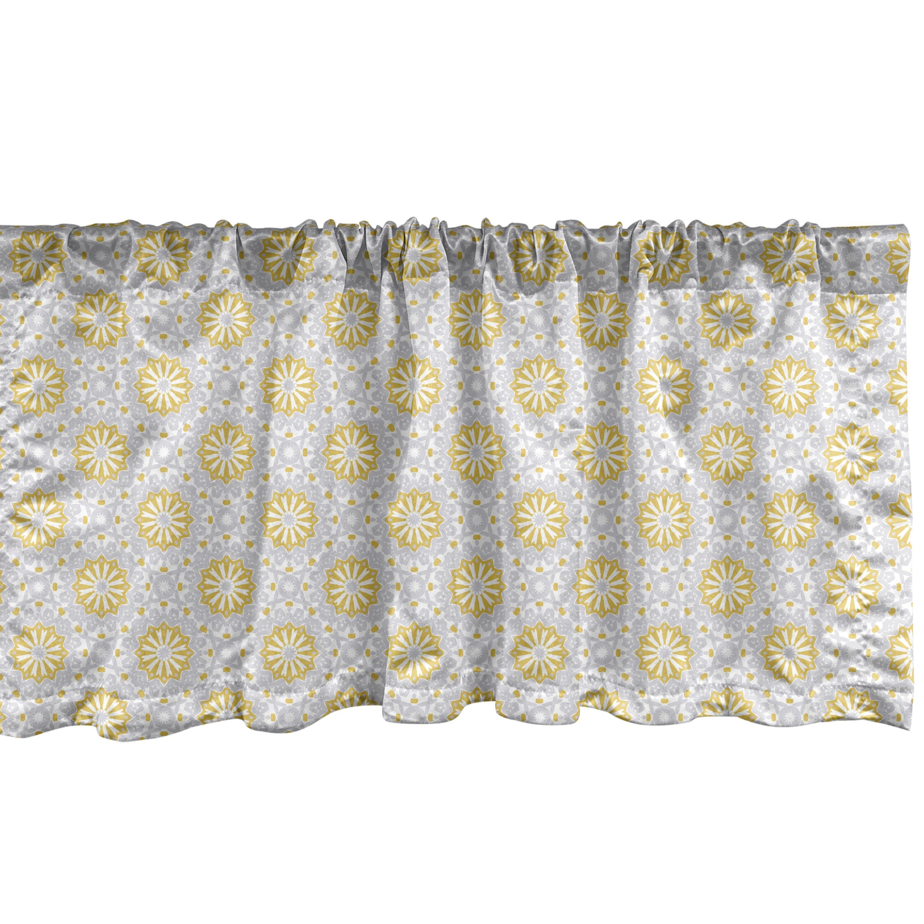 Scheibengardine Vorhang Volant Microfaser, für mit Dekor endlose Ethnisch Stangentasche, Küche Abakuhaus, Motive Schlafzimmer