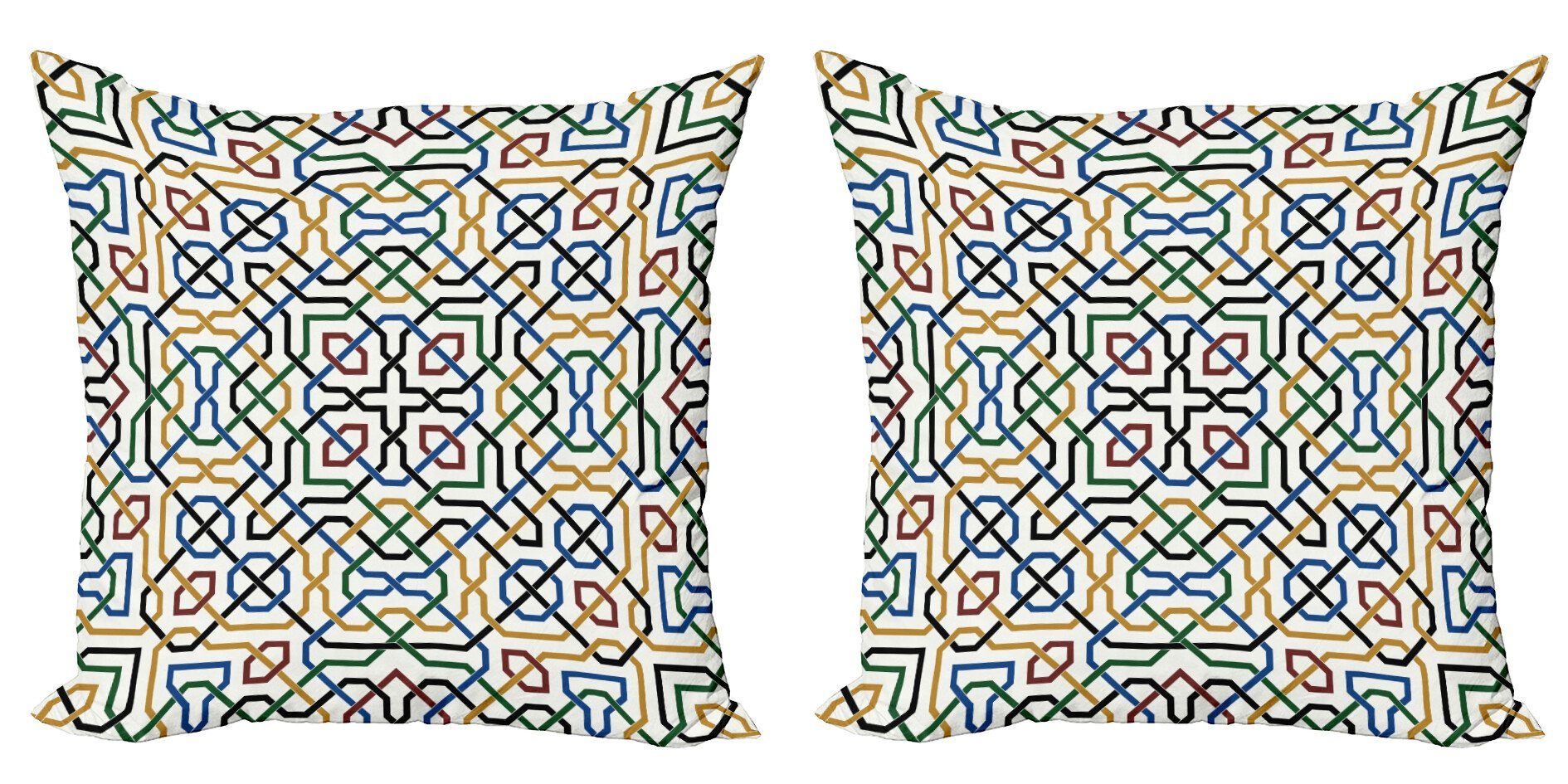 Kissenbezüge Modern Accent Doppelseitiger Digitaldruck, Abakuhaus (2 Stück), Ethnisch Marrakesch Motiv