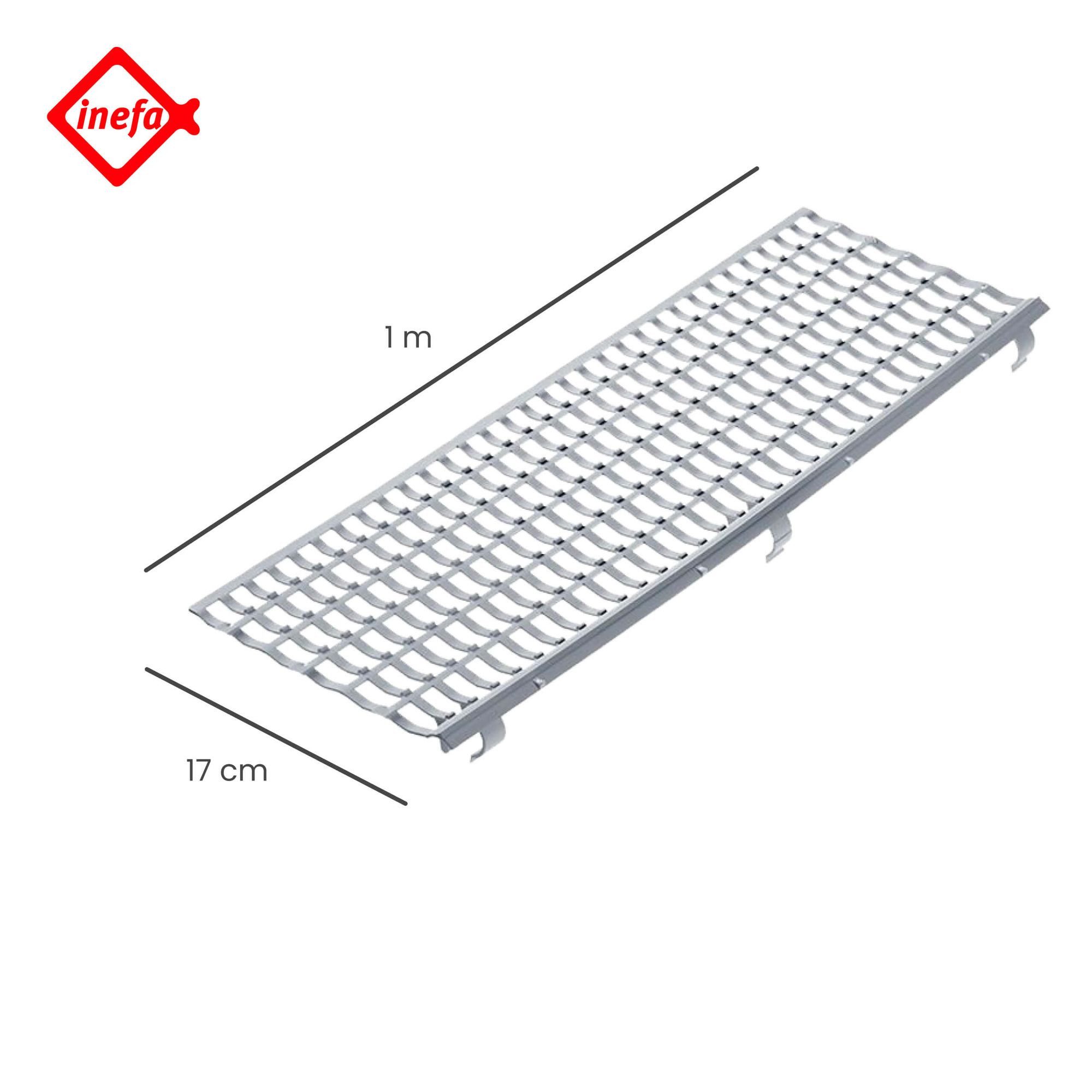 INEFA Dachrinne Laubfangstreifen Dachrinnen Laubschutz NW 100-150 (100-160mm), 100cm. 1 Stk., Dachrinnenschutz, Dachrinnenabdeckung Made in Germany