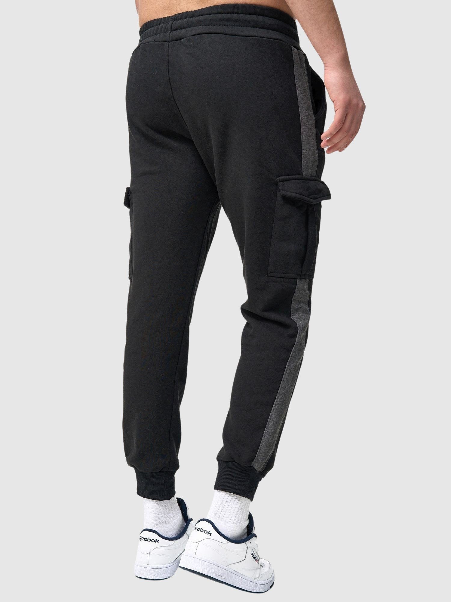 Fitness Freizeit Kayna Sweatpants John 1-tlg) Trainingshose Sport Männer Jogginghose Herren Cargo Antrazit Jogginghose hose (Sporthose Schwarz Trainingshose Casual Sweatpants,