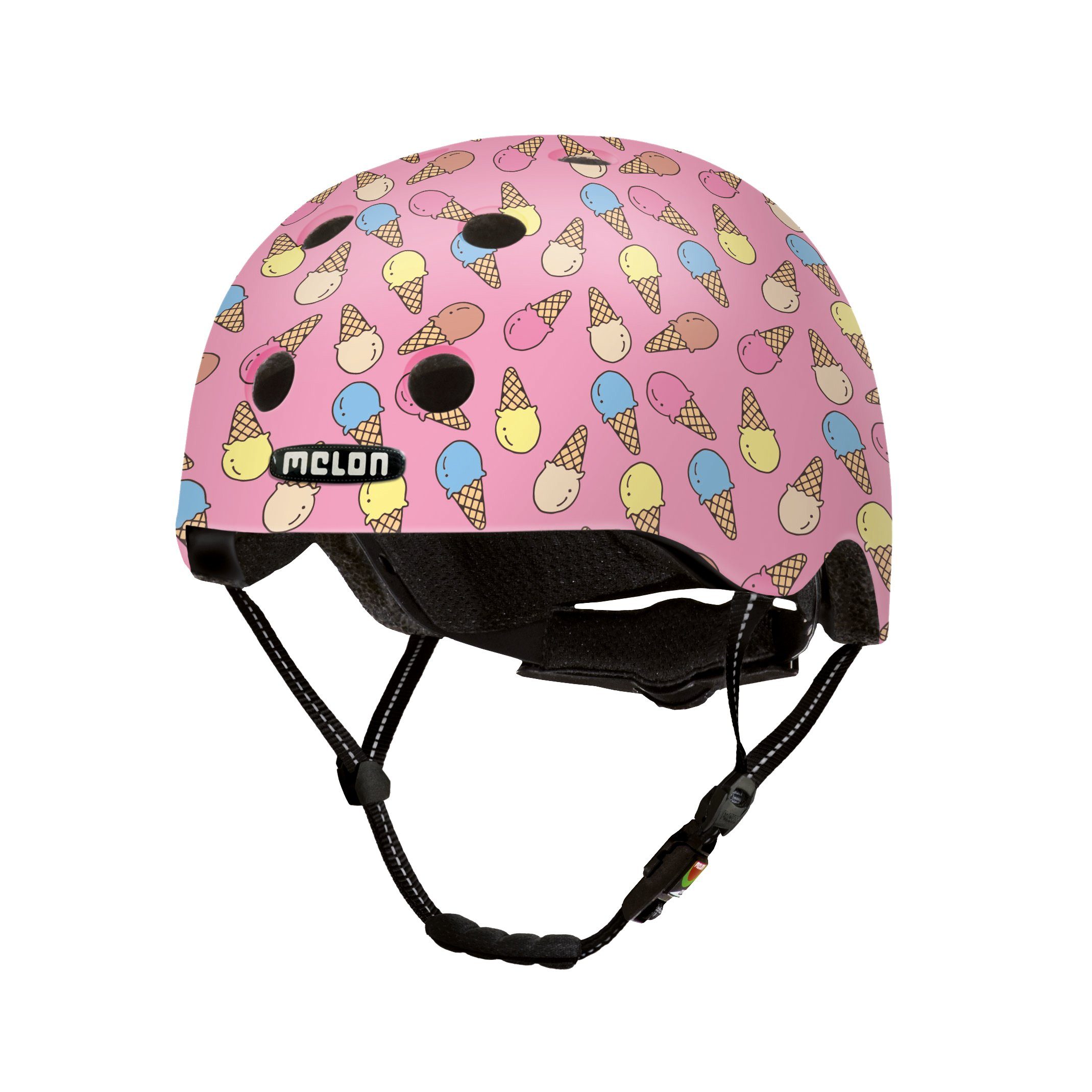 Melon Kinderfahrradhelm Icecream XXS-S (matte), super leicht, Magnetverschluss, größenverstellbar, mehr als 50 Designs