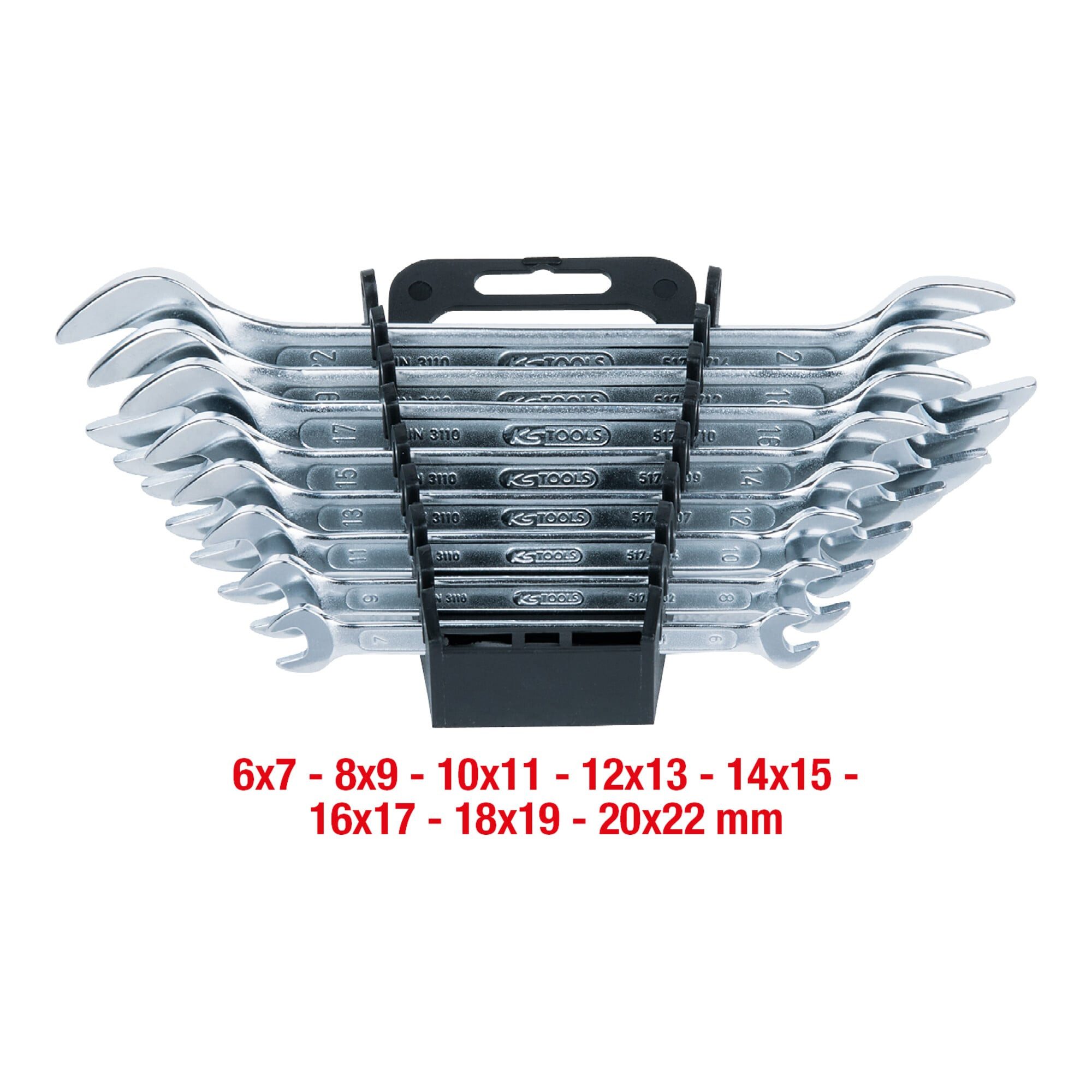 KS Tools Maulschlüssel KS Tools CLASSIC Doppel-Maulschlüssel-Satz, 8-tlg., 6x7-20x22mm