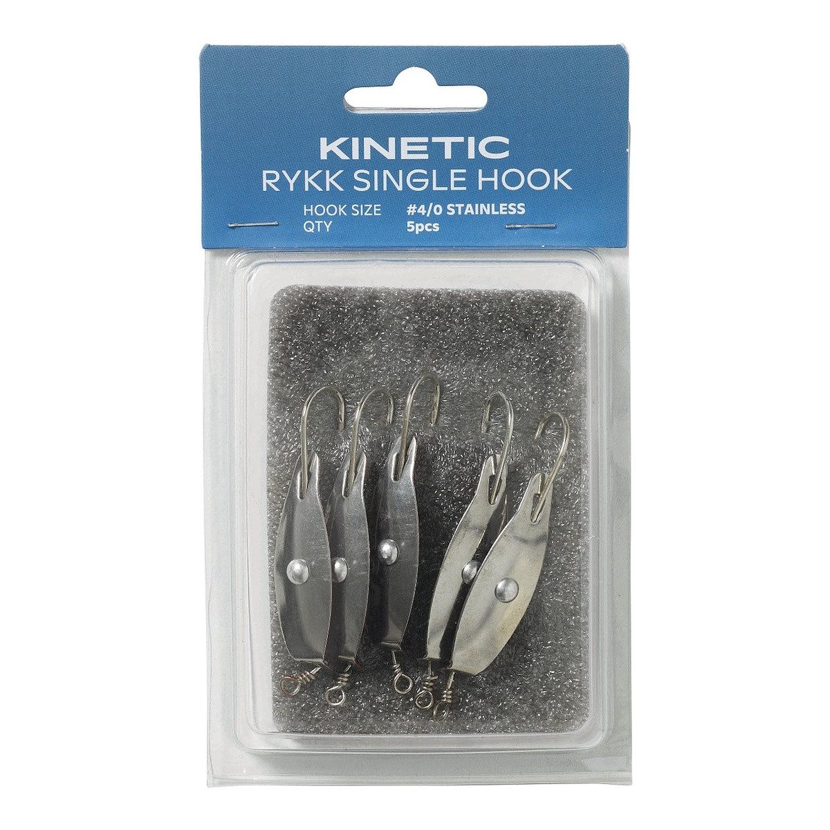 Kinetic Kunstköder Kinetic Rykk Single Hook #4/0 Stainless/Red 5Pcs