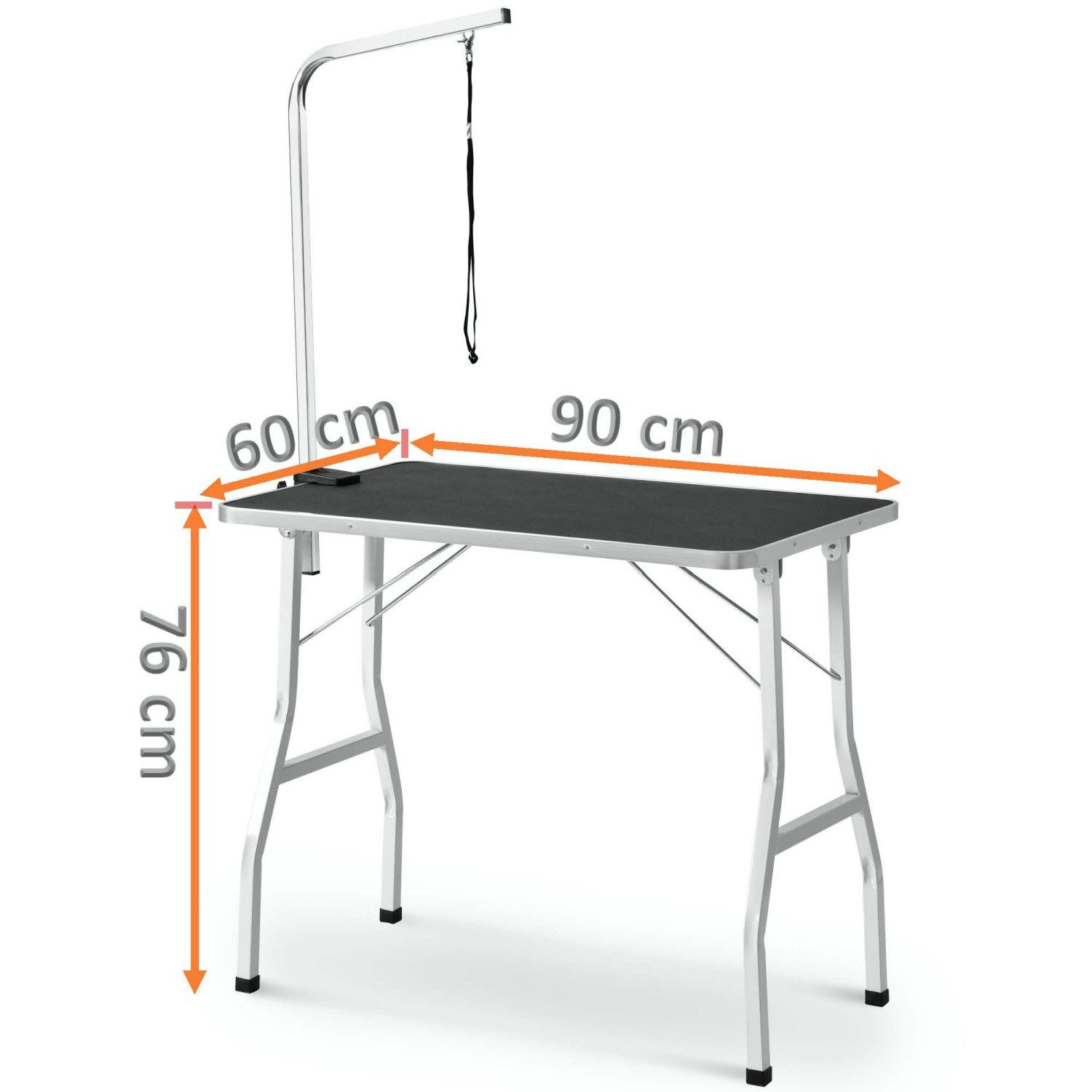ANYSUN Hundeschermaschine Haustier Trimmtisch, Frisiertisch Hund und Katze, Pflegetisch, 90*60*76cm, Groomer Tisch klappbar, Hundefriseur Zubehör, Haustierpflegetisch, Dog Grooming, mit Galgen
