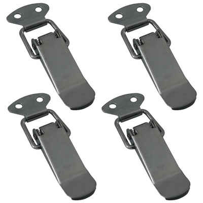 SO-TECH® Kastenriegelschloss Spannverschluss LATCH Kniehebelspanner Stahl Verbinder, (4-tlg), Länge: 78 mm, Breite: 16 / 27 mm, Höhe: 9,3 mm, Verzinkt