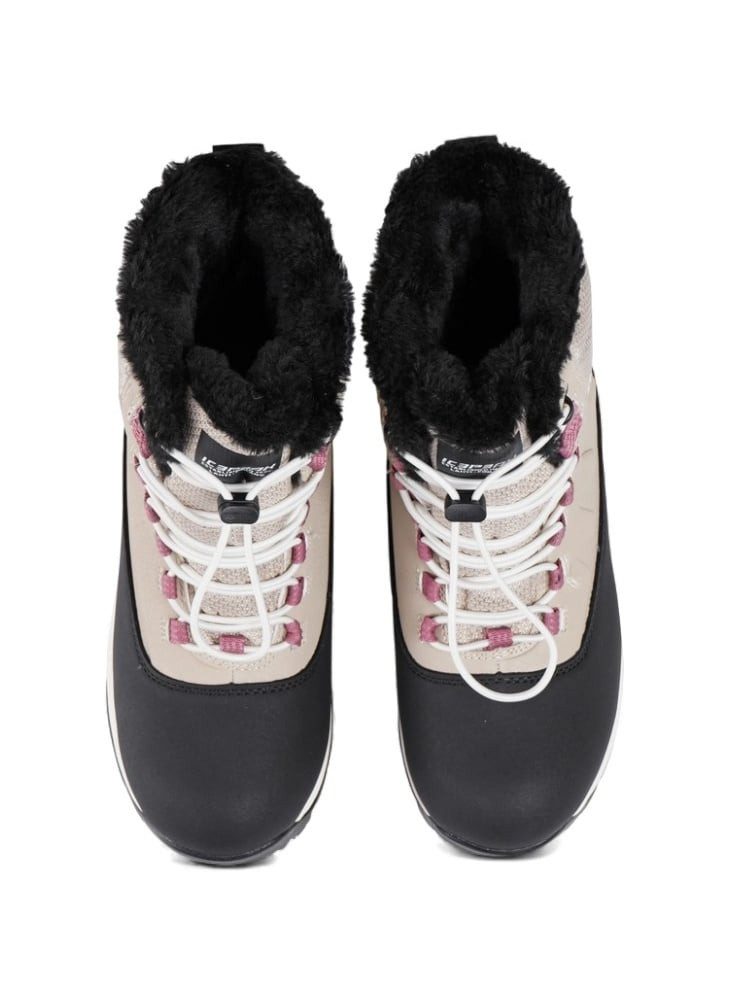 Icepeak Winterschuhe Alofi MS (wasserdicht) beige/schwarz Damen Winterstiefel