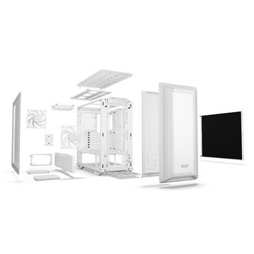 be quiet! PC-Gehäuse Dark Base 701 White, (Midi-Tower, 1 St., I/O Panel), Seitenfenster, PWM high-speed Lüfter, ARGB Beleuchtung, Weiß, BGW59