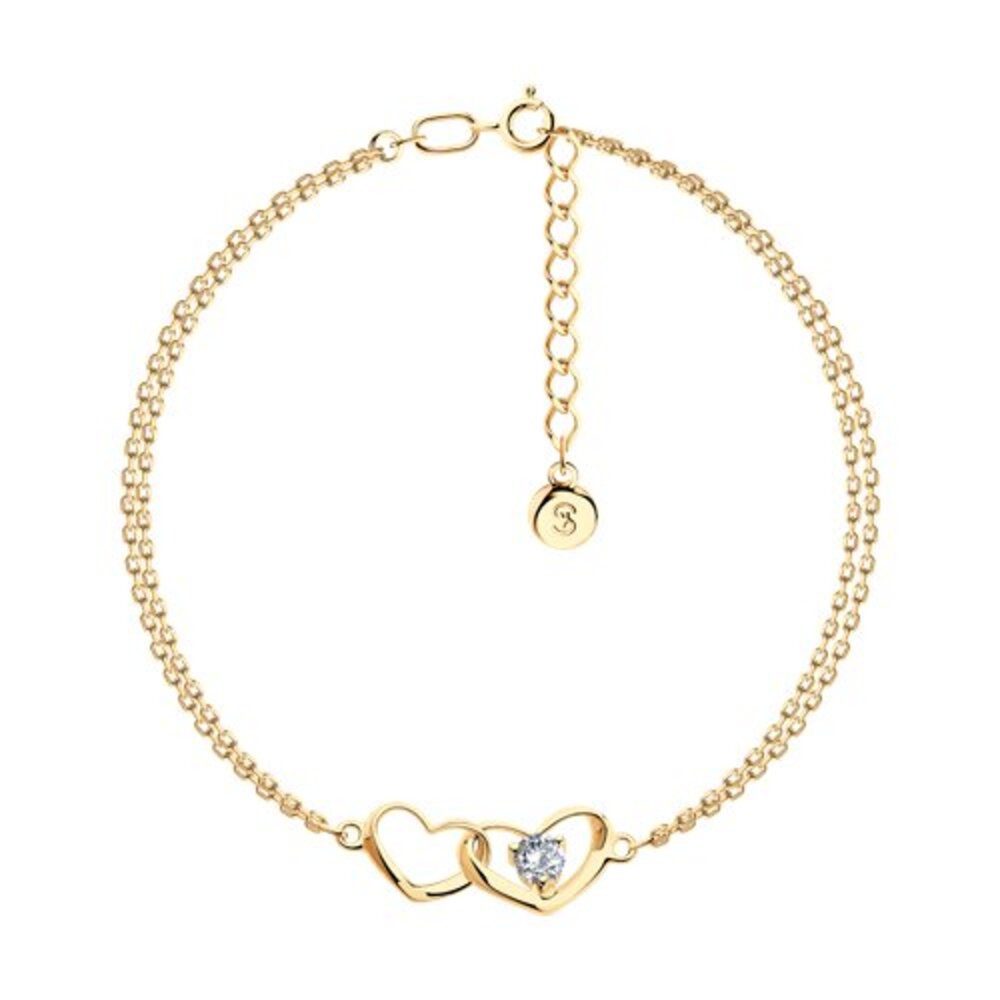 Armband Armband Silberarmband 925 Silber Rosegoldoptik Zirkon 20 cm