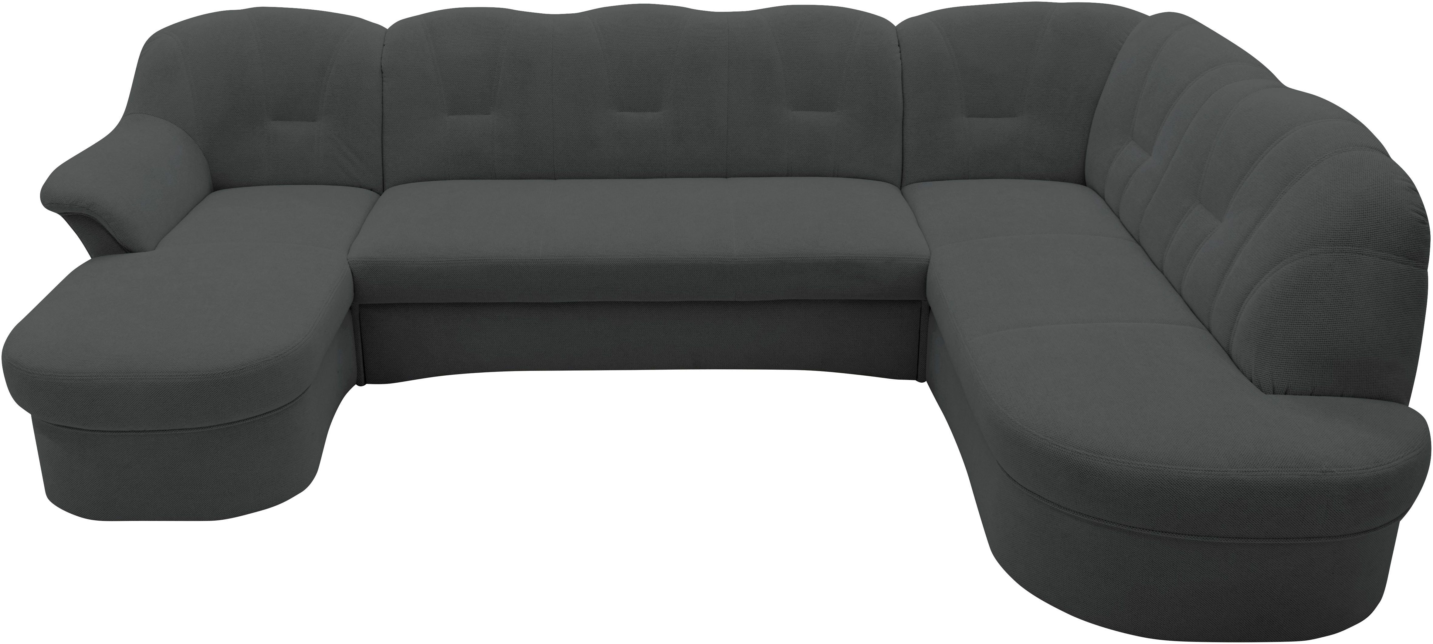 DOMO collection Wohnlandschaft FLORES 293x180x86 cm, hochwertig, komfortabel, U-Form, 3 Teile, wahlw. mit Bettfunktion, wahlw. mit Federkern, Unser Dauertiefpre – Bild 4 von 5