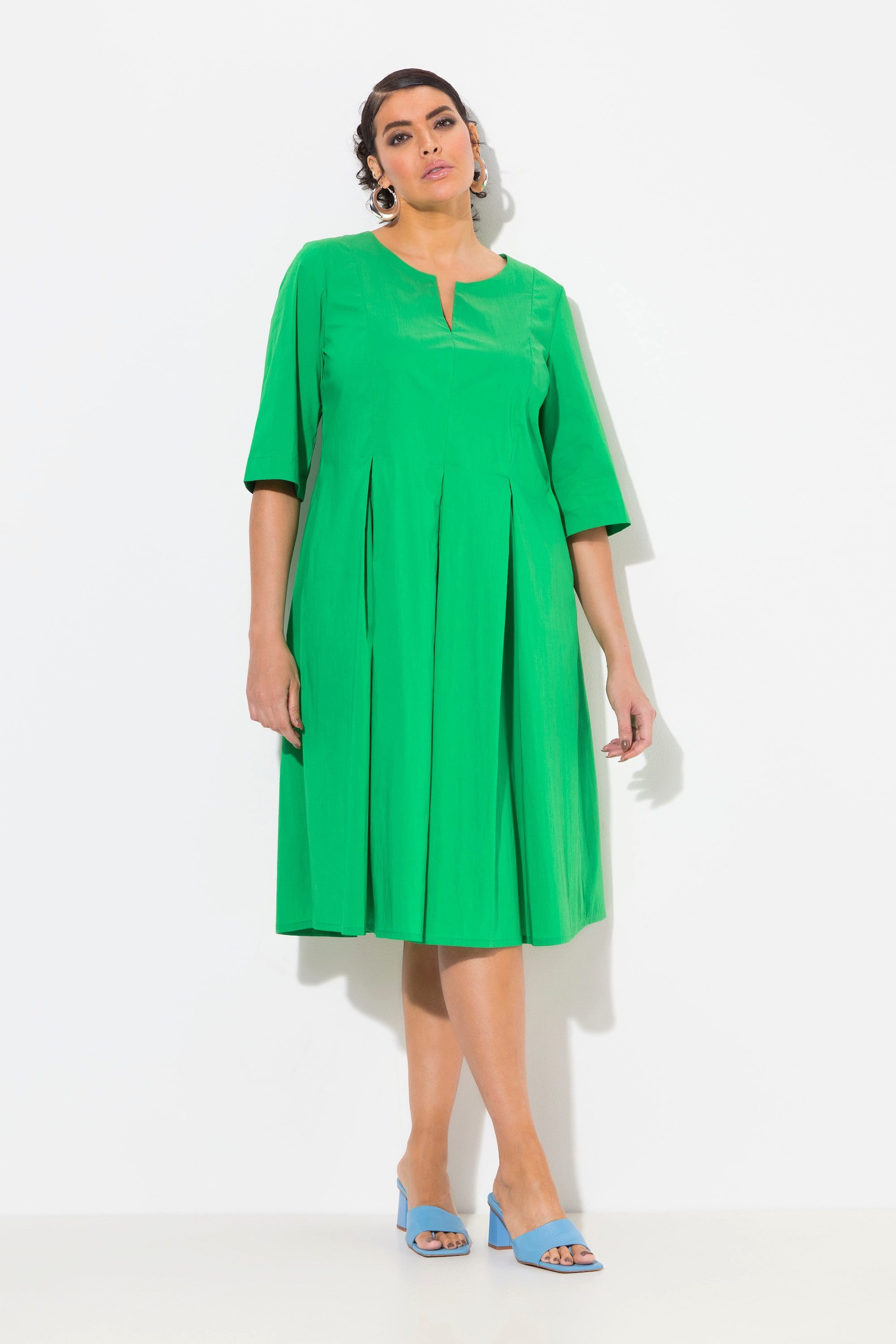 Ulla Popken Minikleid Midikleid Faltenrock A-Linie günstig online kaufen