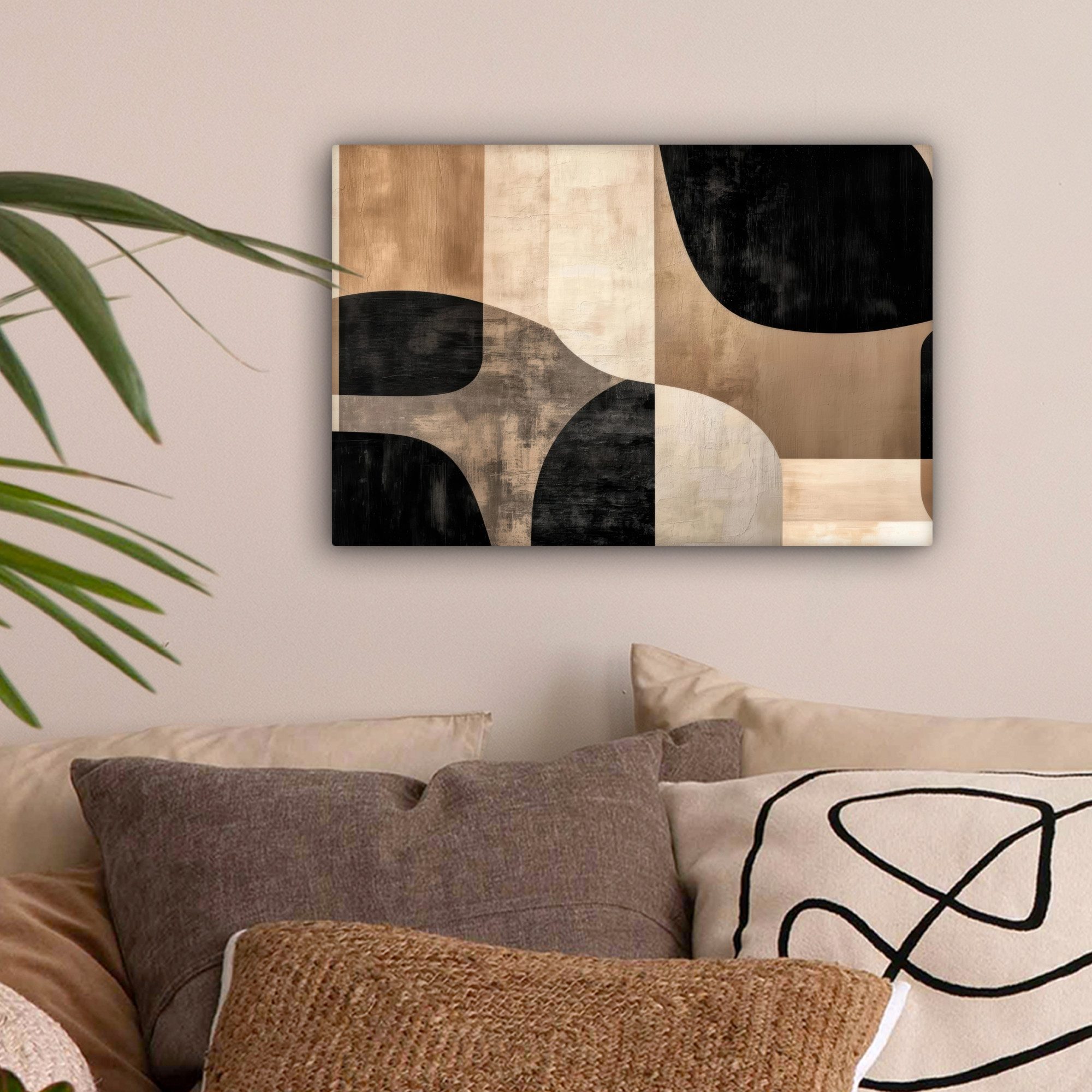 OneMillionCanvasses® Leinwandbild Abstrakt - Flugzeuge - Schwarz - Rund, Fo günstig online kaufen