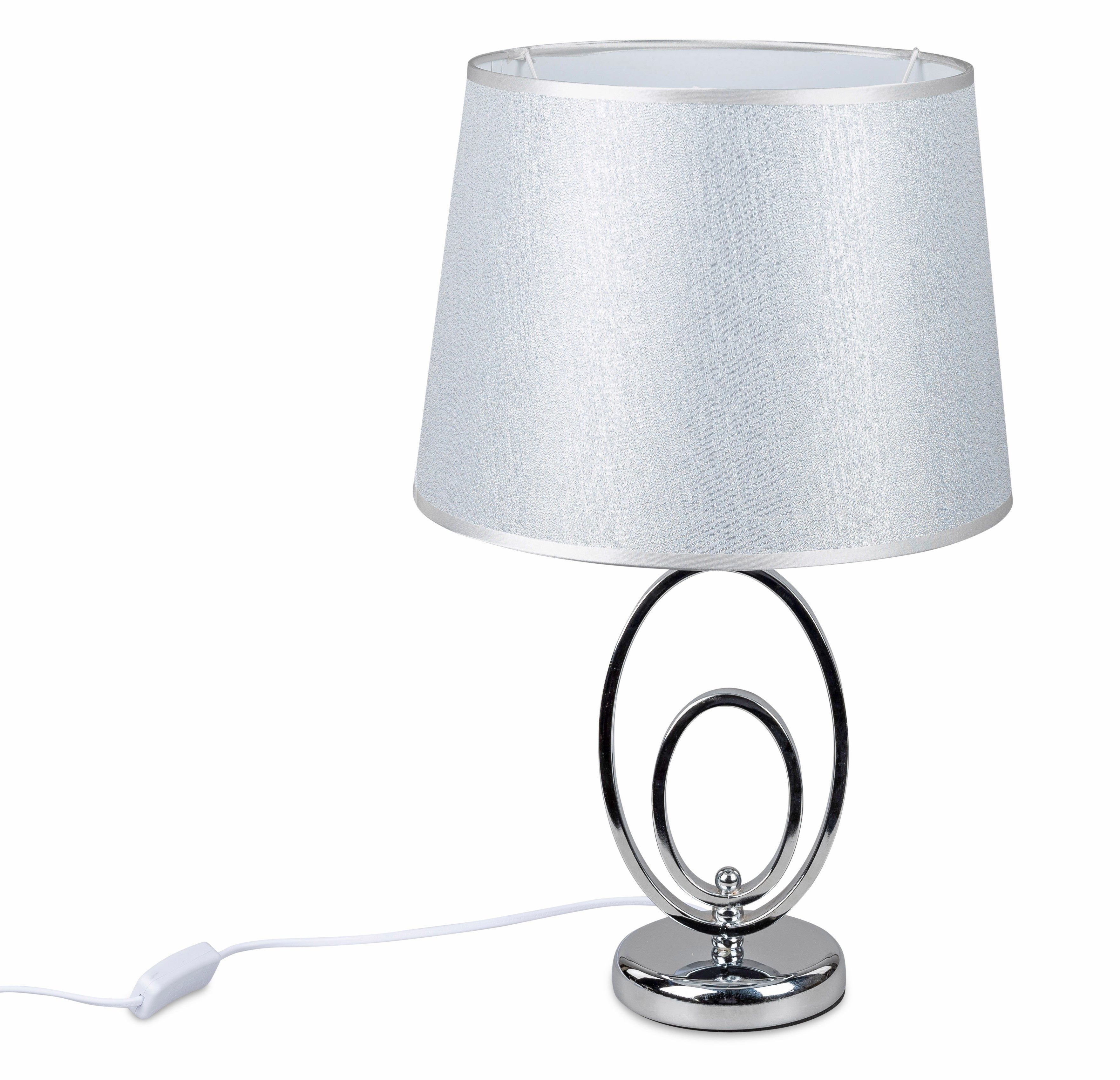 formano Nachttischlampe Silber, Durchmesser 32 cm