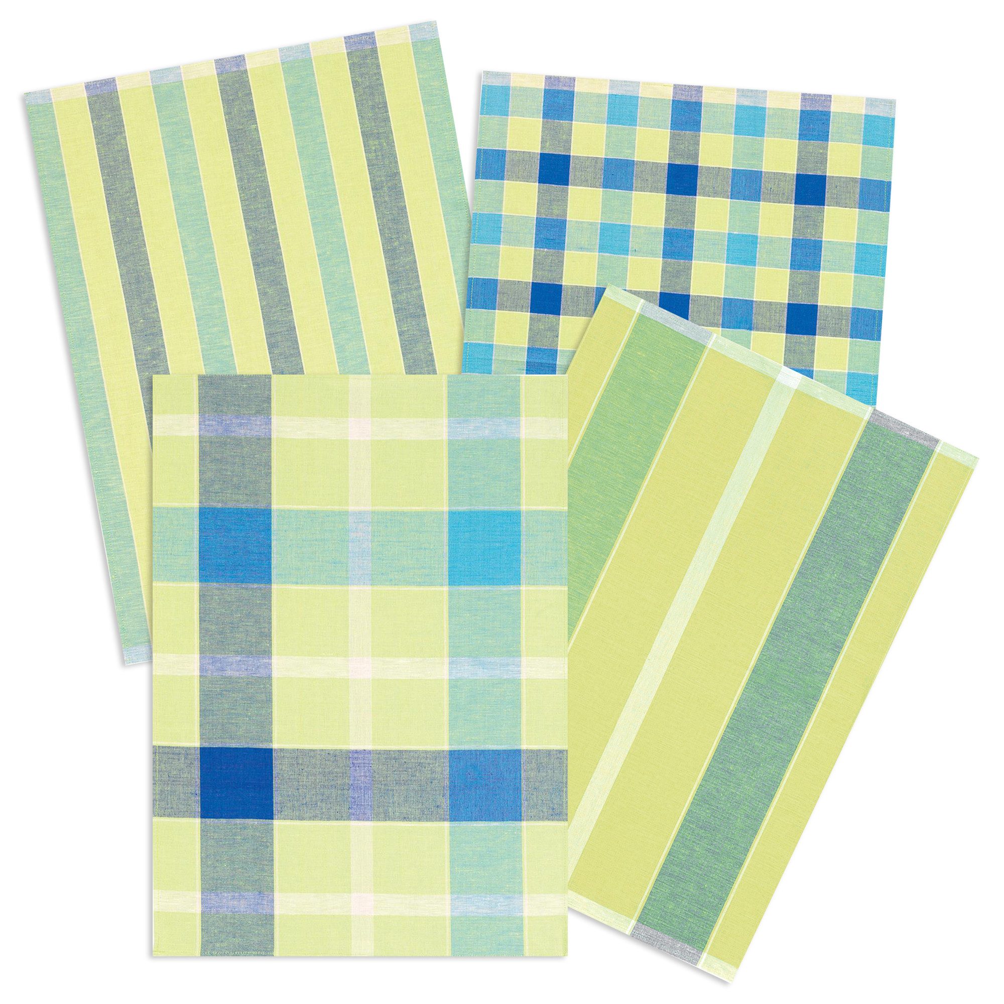 Kracht Geschirrtuch Streifen Karo, (Set, 4-tlg., günstig online kaufen