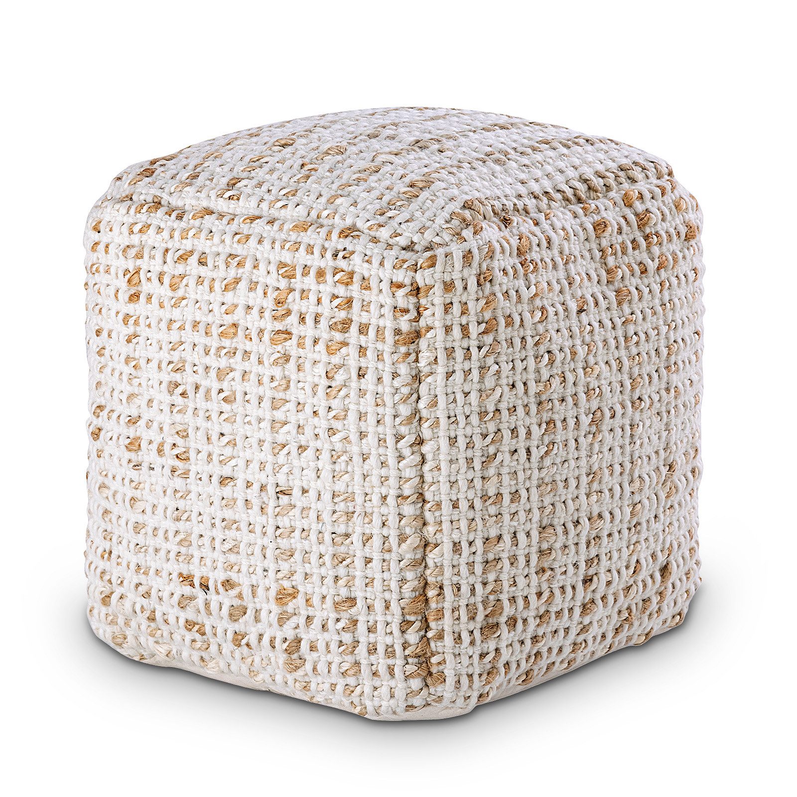 Amagohome Sitzhocker Sitzpouf quadratisch Sitzhocker Jute günstig online kaufen