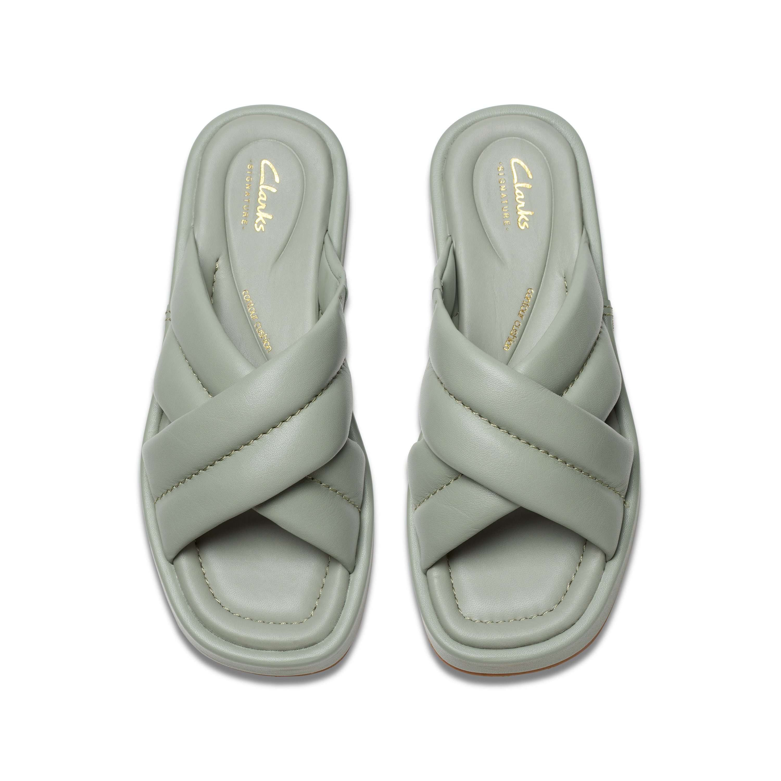 Clarks Alda Glide Hausschuh, Slides, Schlappen mit gepolsterter Bandage