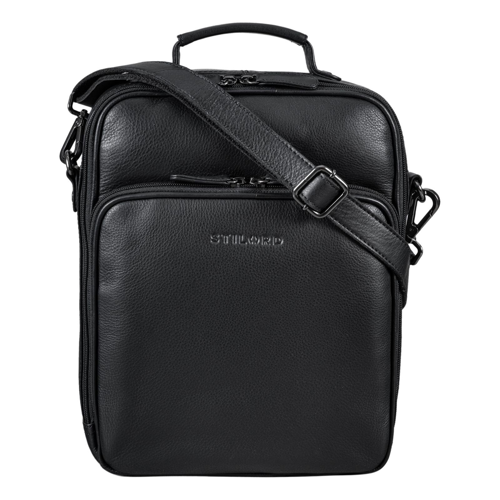 STILORD Schultertasche STILORD "Can" Männer Tasche Leder groß 13,3 Zoll