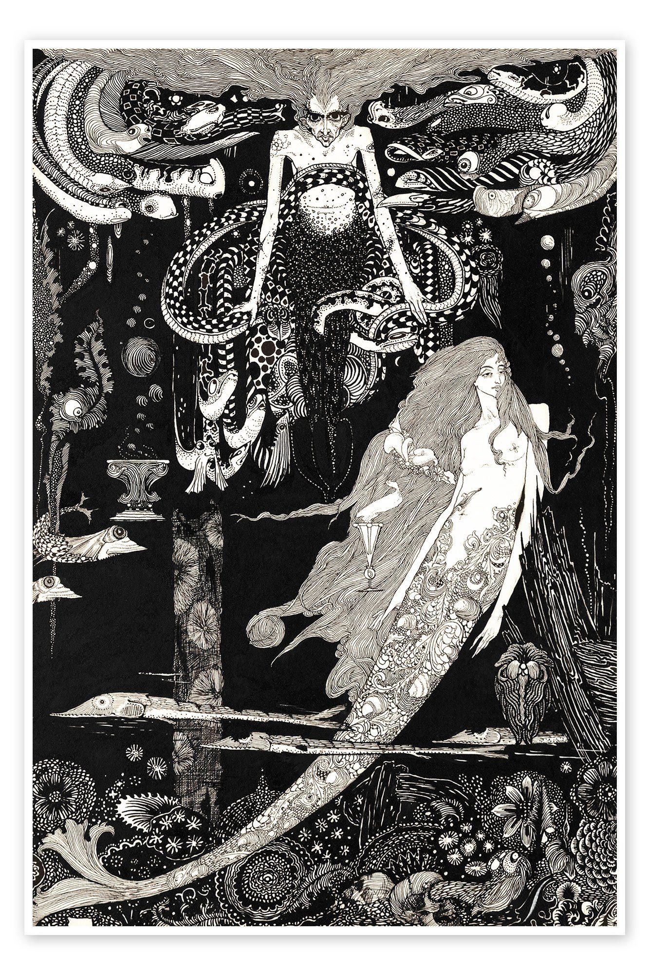 Posterlounge Poster Harry Clarke, Die kleine Meerjungfrau, Malerei