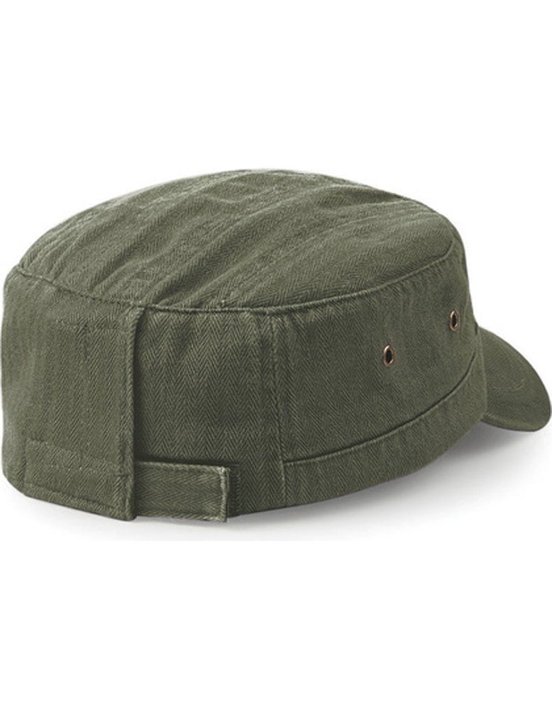 Army Style Baumwolle Beechfield® schwere, Olive Military Kappe % Vintage gewaschene 100 Cap Cuba