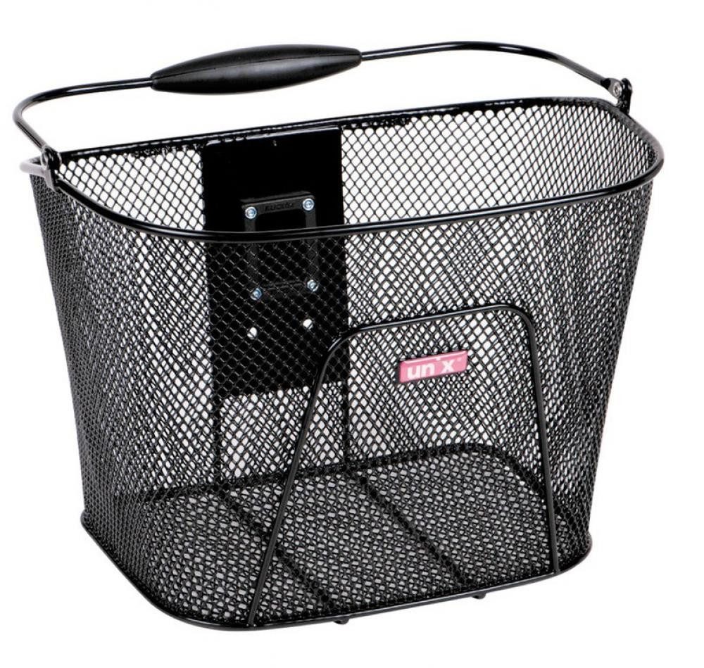 Unix Fahrradkorb Unix Lenkerkorb Ricco 35x29x25cm, schwarz, engmaschig
