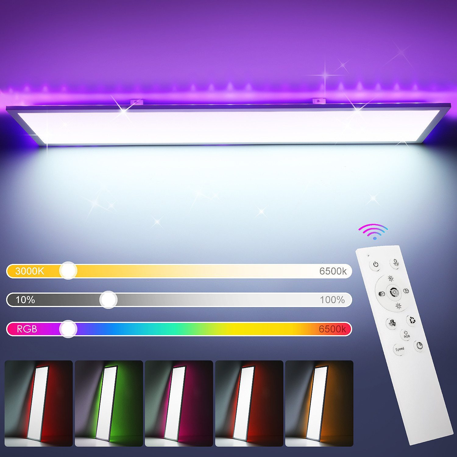 LETGOSPT LED Deckenleuchte Quadrat LED Deckenlampe günstig online kaufen