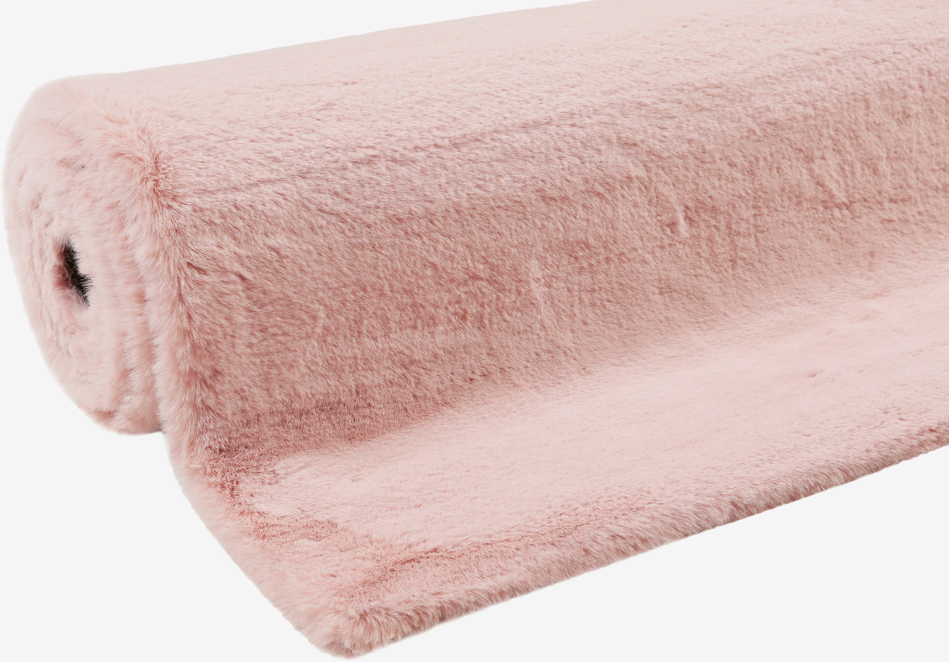 Hochflor-Teppich Alice für Höhe: besonders alle Räume Kaninchenfell-Haptik, Kunstfell, 25 rosa und weich Esprit, rechteckig, mm, dicht