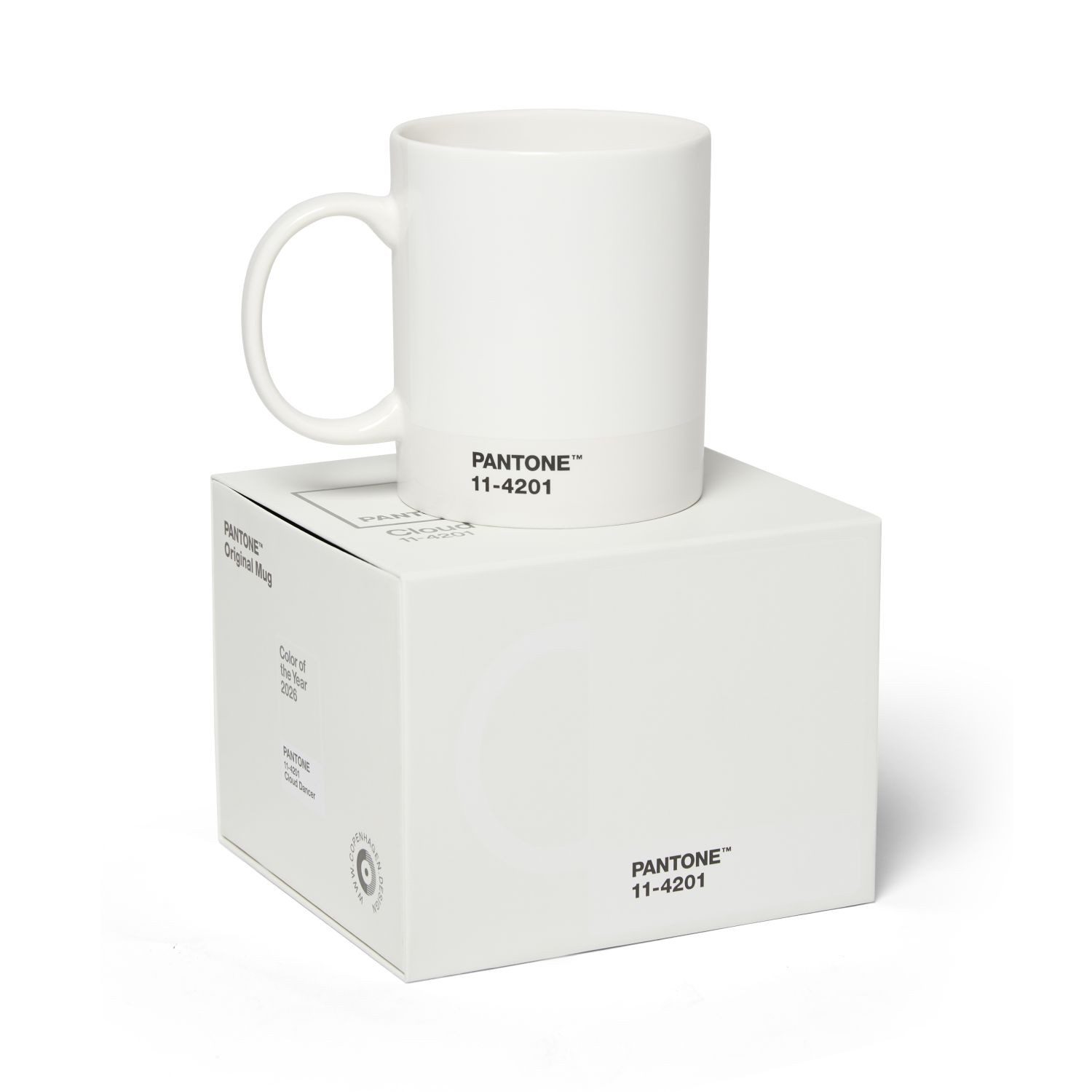 Pantone Universe Becher COY 2026 Cloud Dancer 11-4201, 1-tlg., Porzellan
