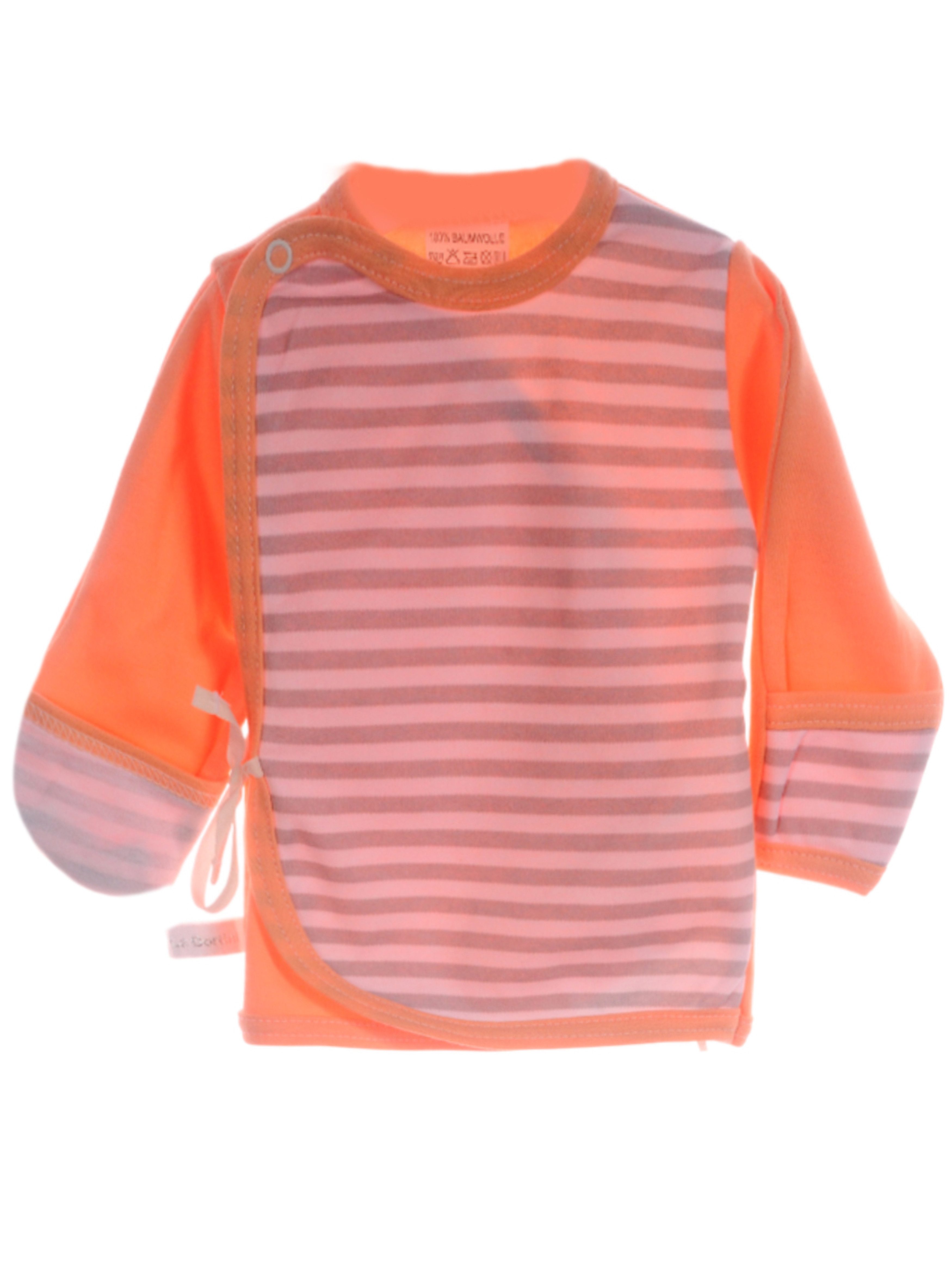 La Bortini Wickelshirt Baby Wickelhemdchen Flügelshirt für Neugeborene neutral aus reiner Baumwolle, 44 50 56 62