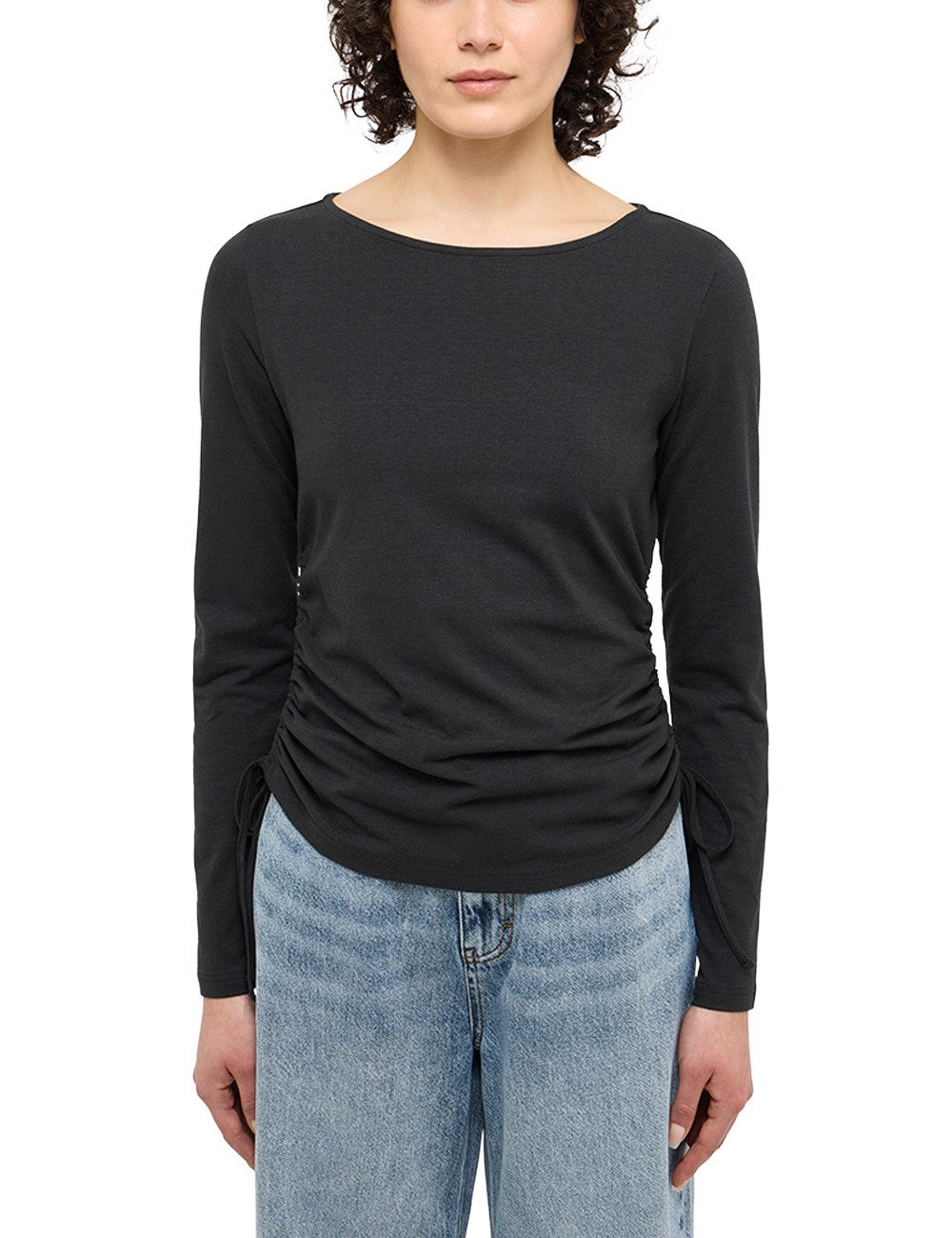 MUSTANG Langarmshirt Style Delia mit Zugbändern günstig online kaufen